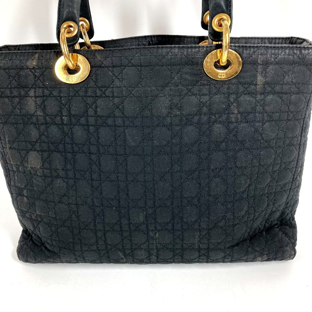 Christian Dior Black Nylon Canvas Handbag Tote Bag (Pre-Owned)