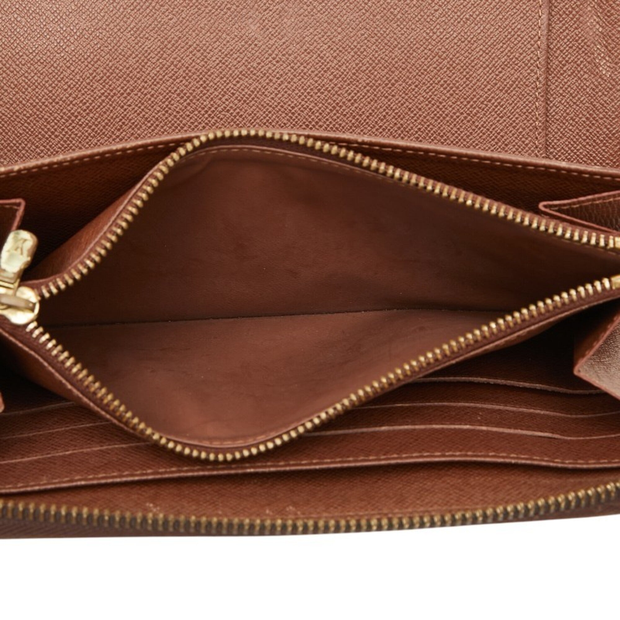 Louis Vuitton Brown Pvc Leather Long Wallet (Bi-Fold) (Pre-Owned)