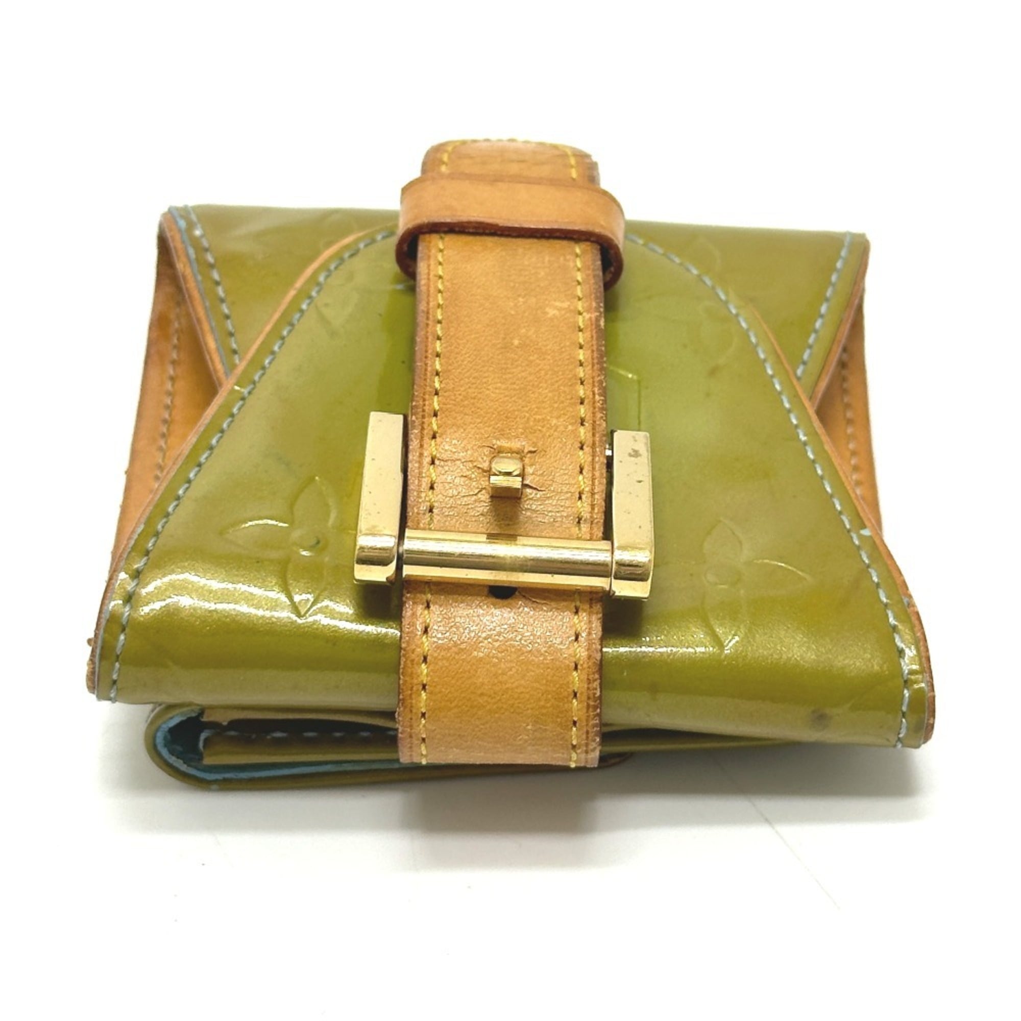 Louis Vuitton Green Monogram Vernis Coin Purse/Coin Case (Pre-Owned)