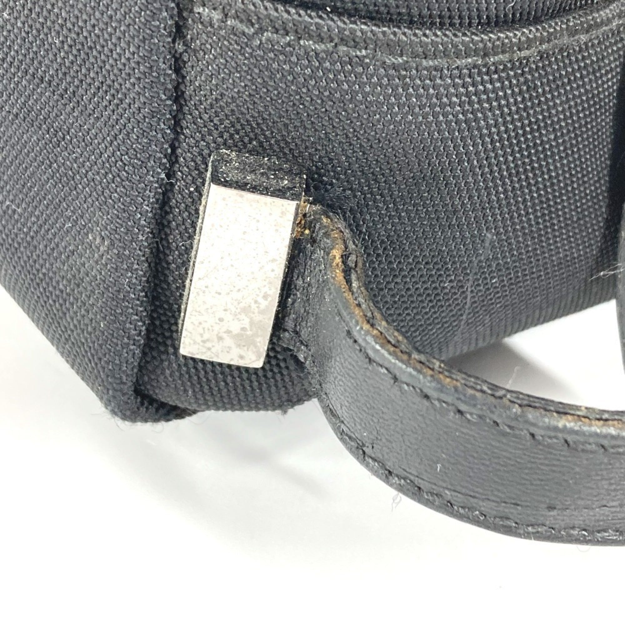 Gucci Black Canvas Leather Clutch Bag Pouch (Pre-Owned)
