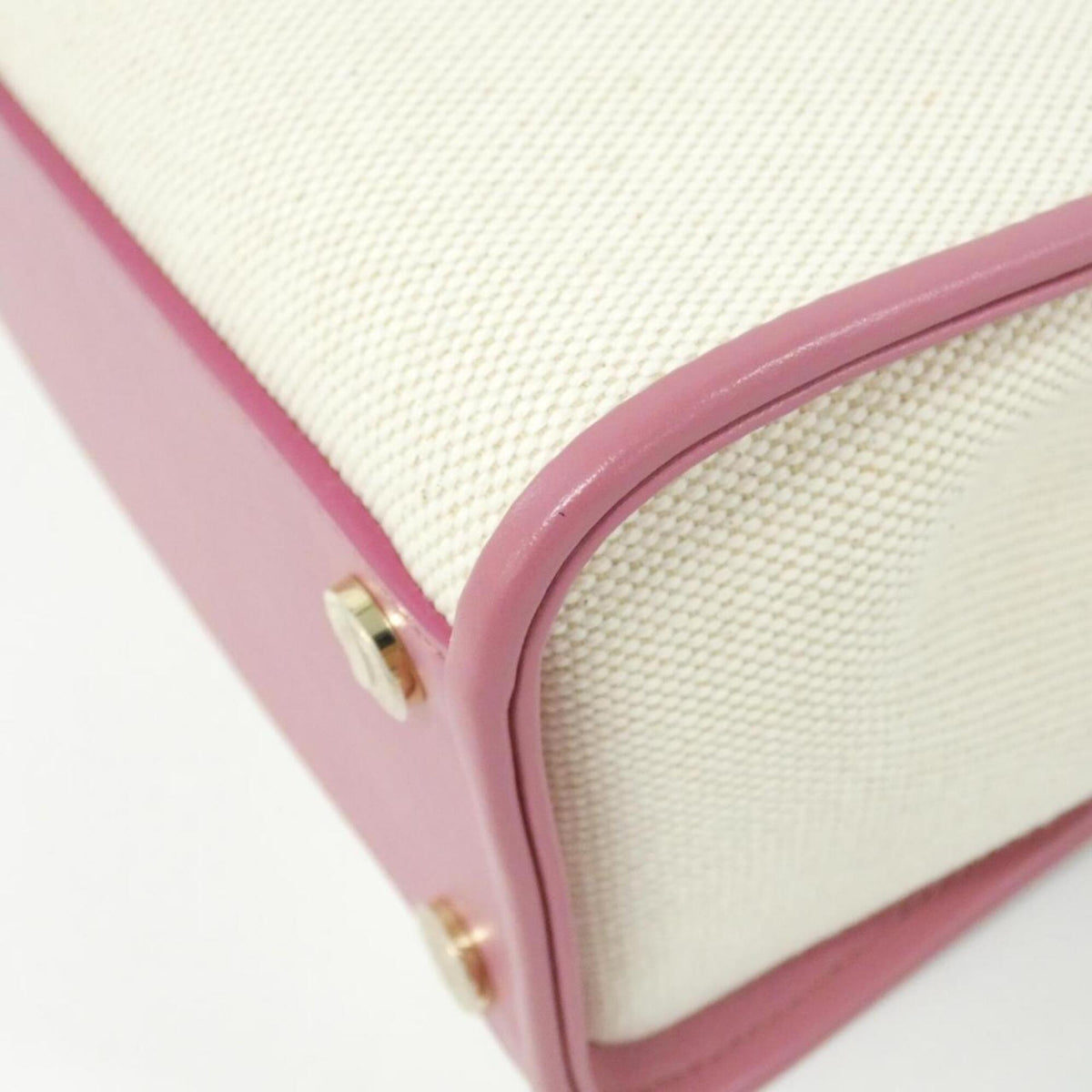 Bvlgari Beige Pink Canvas Handbag (Pre-Owned)