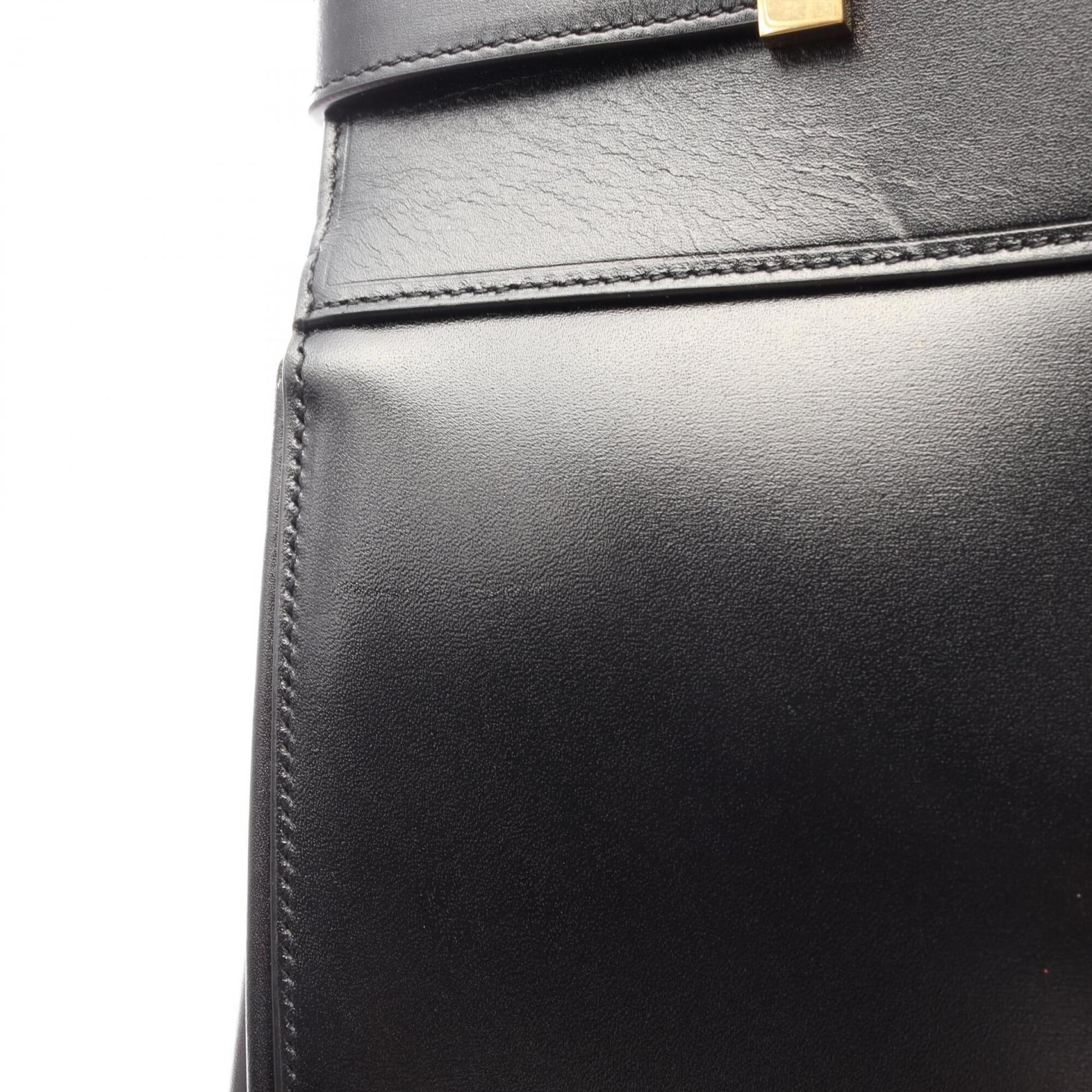 Yves Saint Laurent Black Leather Tote Bag (Pre-Owned)