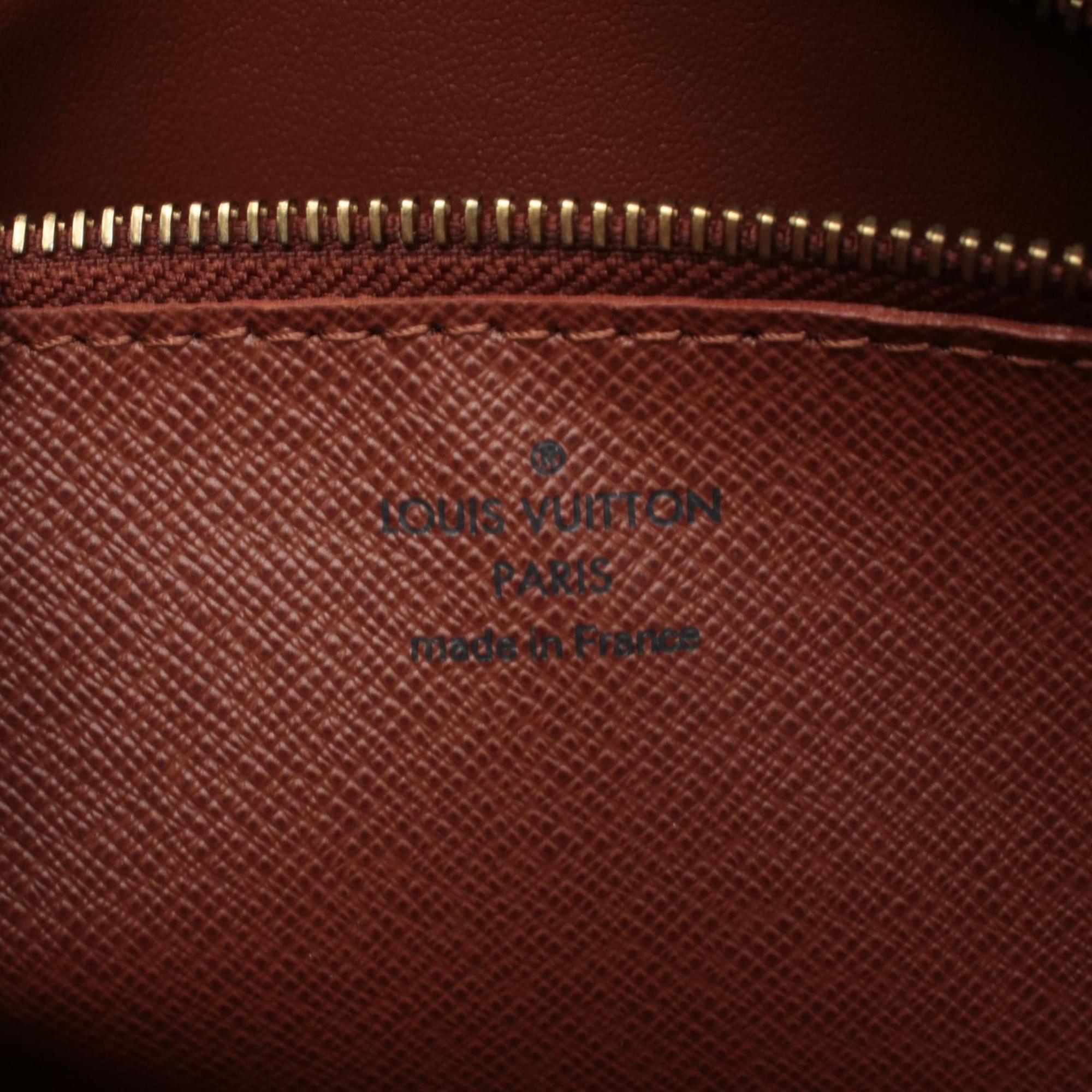 Louis Vuitton Brown Monogram Coated Canvas Leather Handbag Shoulder Bag (Pre-Owned)