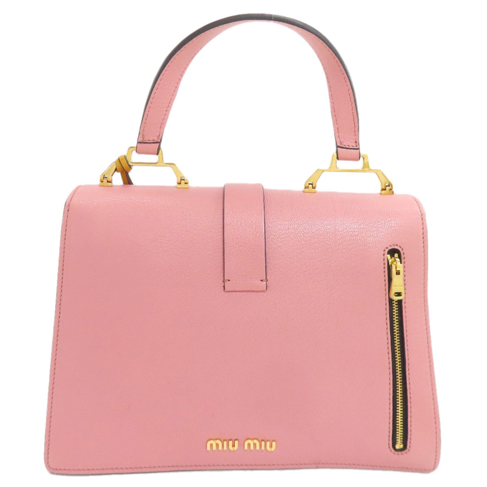 Miu Miu Pink Yellow Leather Handbag (Pre-Owned)