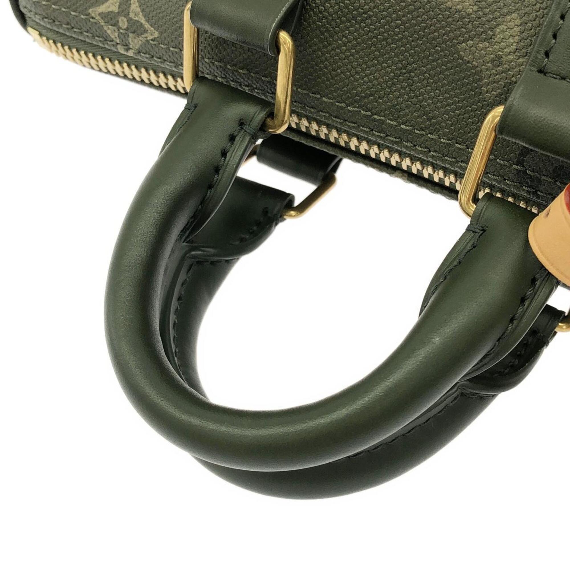 Louis Vuitton Khaki Coated Canvas Boston Bag (Pre-Owned)