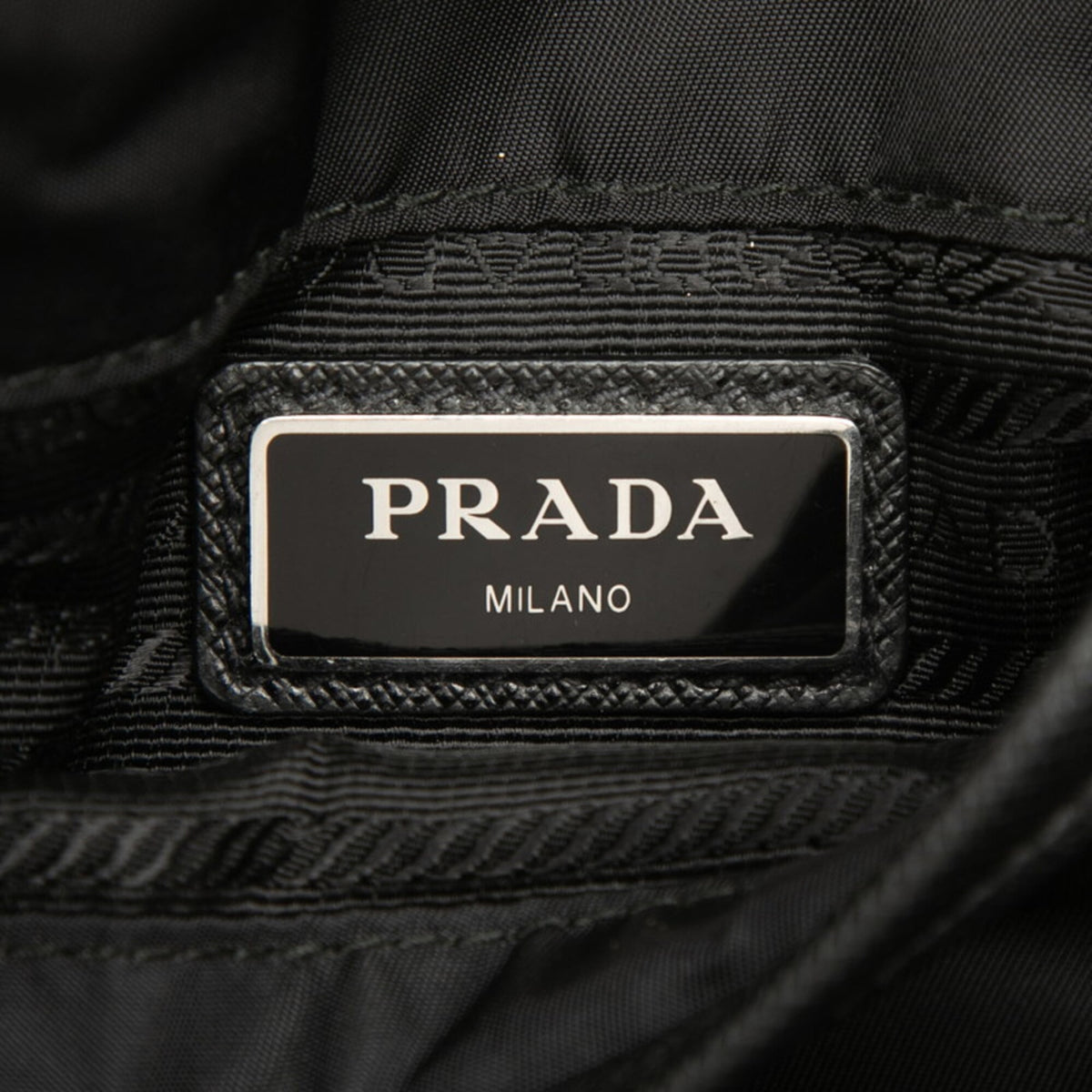 Prada Black Nylon Leather Pouch Shoulder Bag (Pre-Owned)