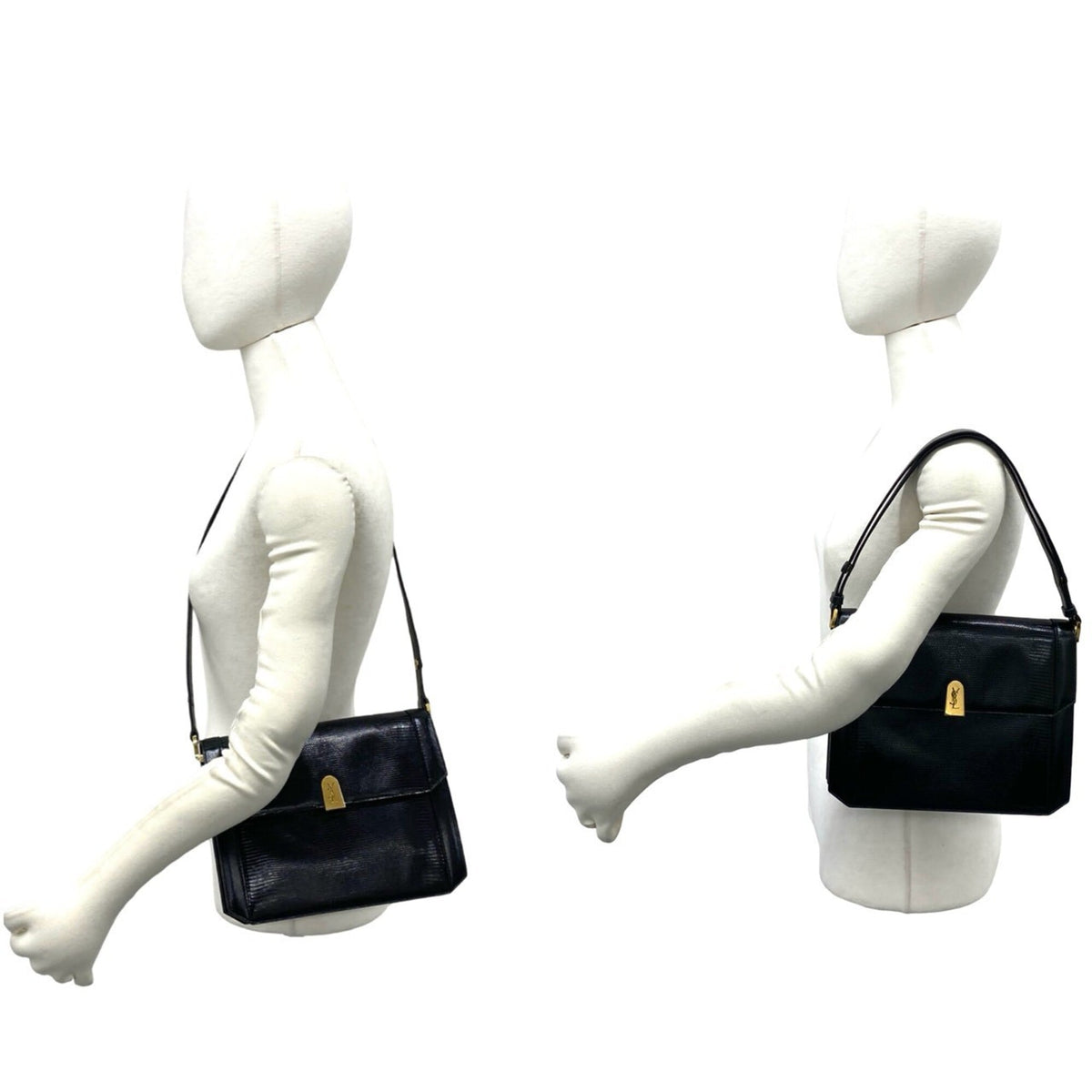 Yves Saint Laurent Black Leather Shoulder Bag (Pre-Owned)