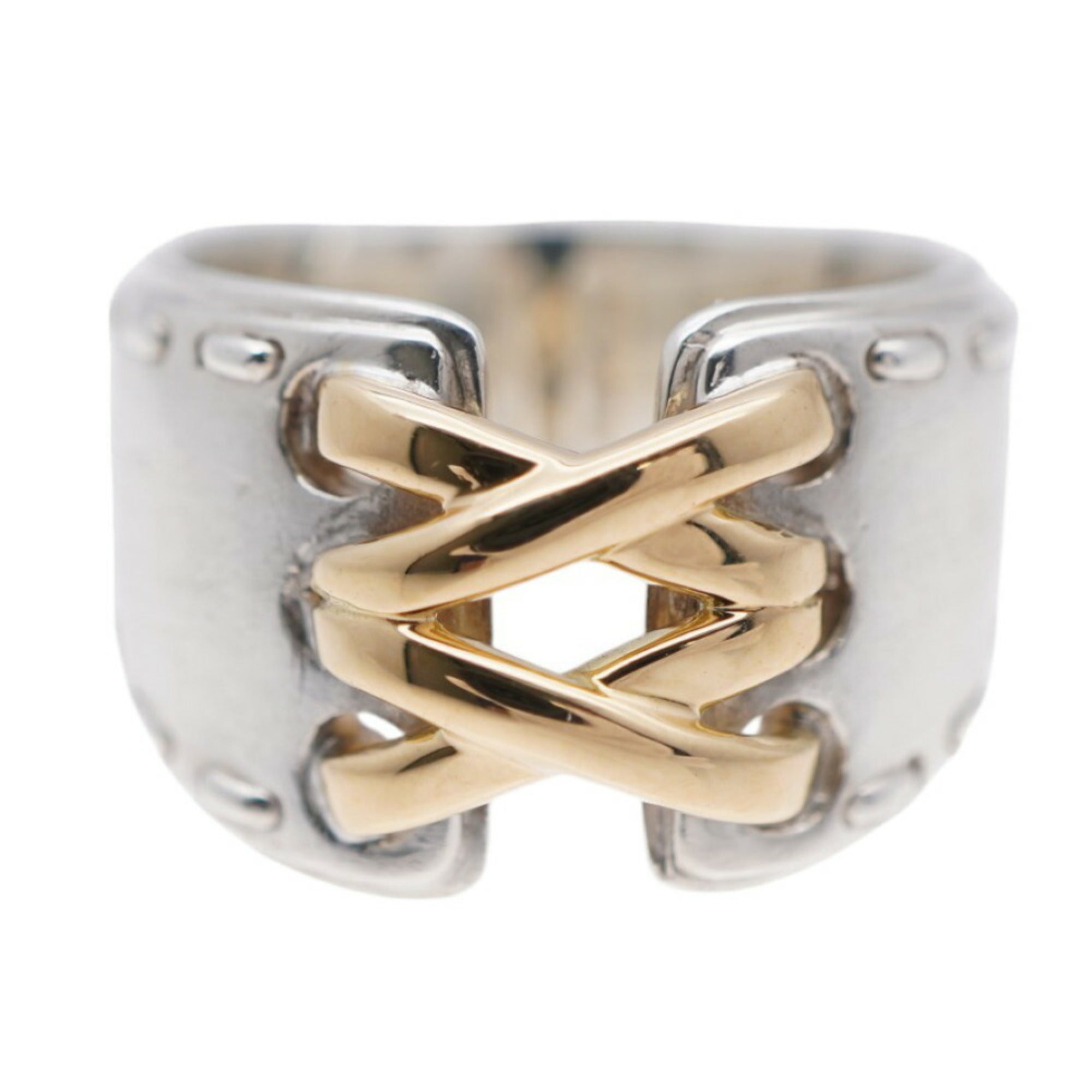 Hermes Yellow Gold (18K) Silver 925 Band Ring (Pre-Owned)