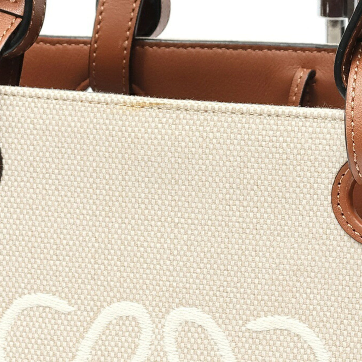 Loewe Beige Jacquard Leather Tote Bag (Pre-Owned)