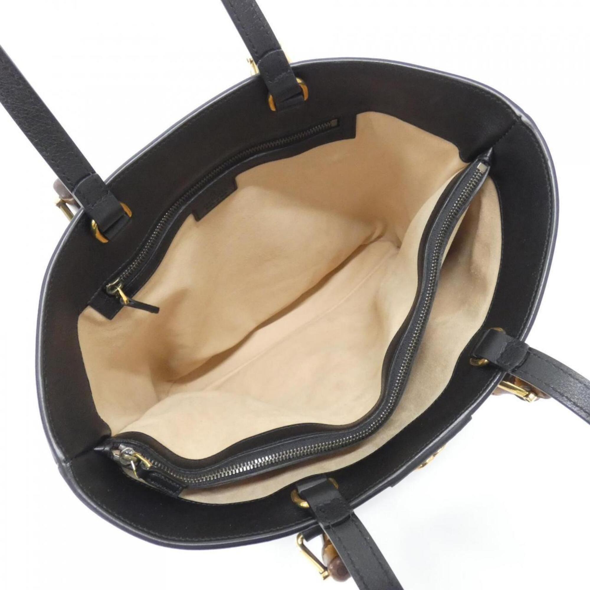 Gucci Black Leather Handbag (Pre-Owned)