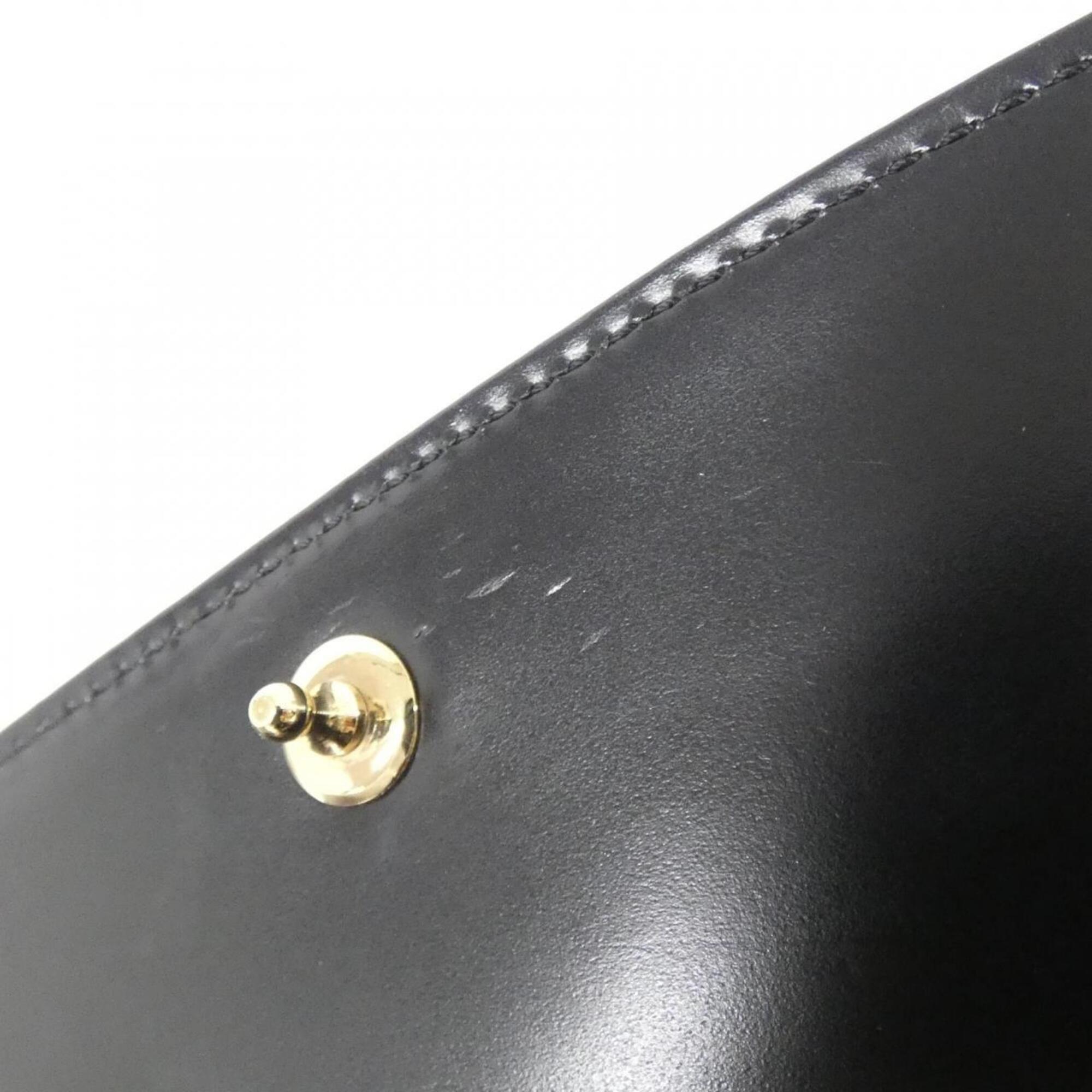 Louis Vuitton Black Leather Handbag (Pre-Owned)