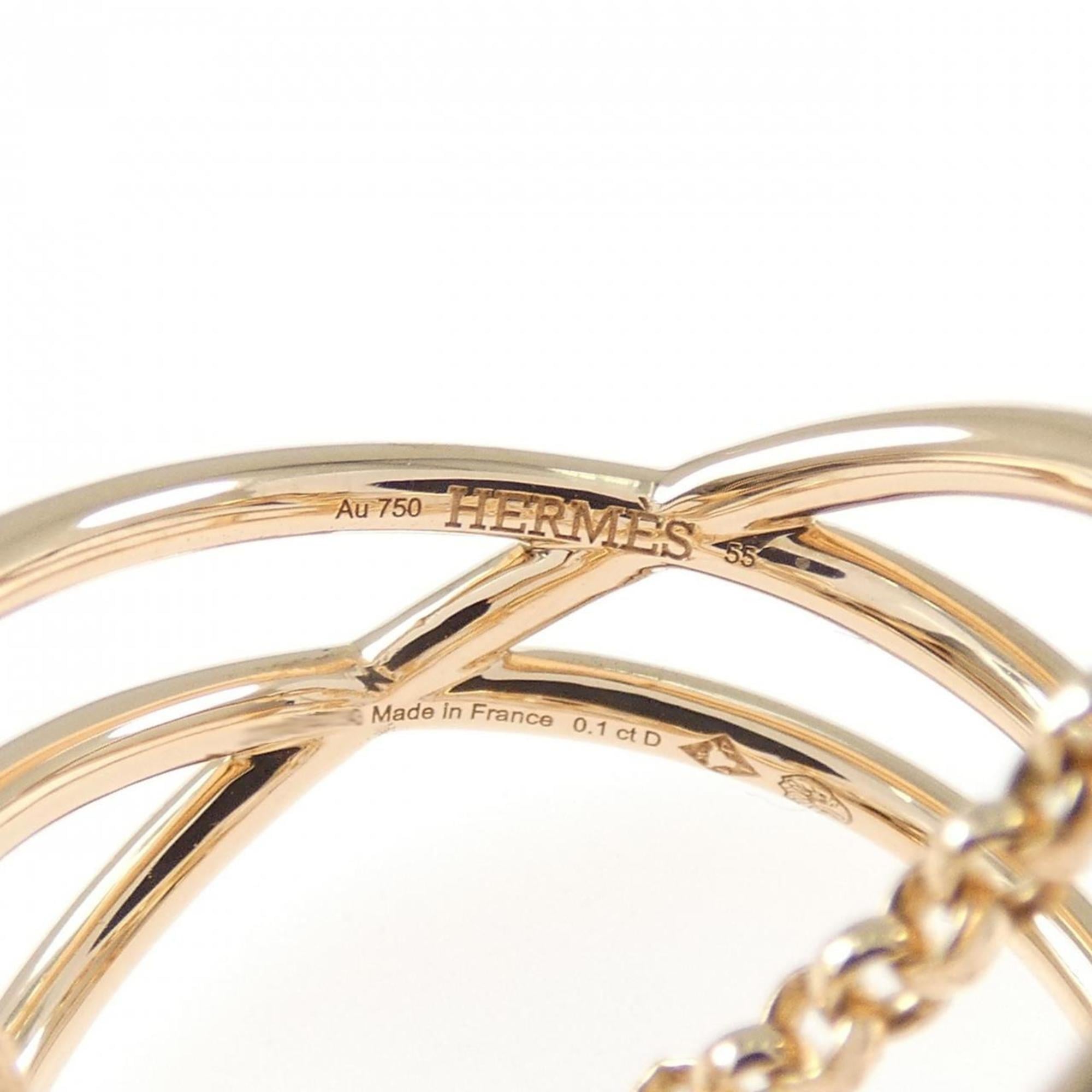 Hermes Pink Gold (18K) Band Ring (Pre-Owned)