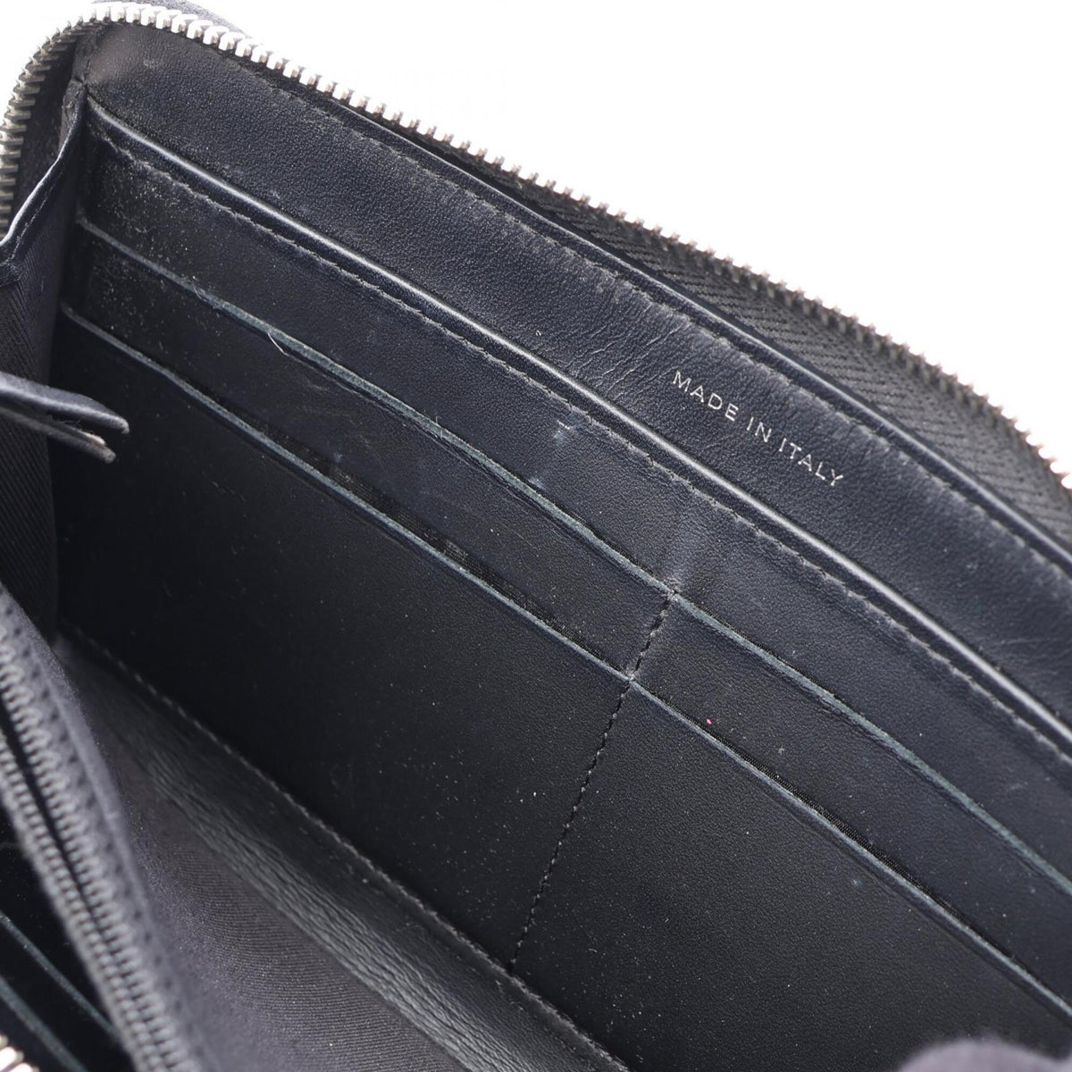 Chanel Black Grained Calfskin Long Wallet (Bi-Fold) (Pre-Owned)
