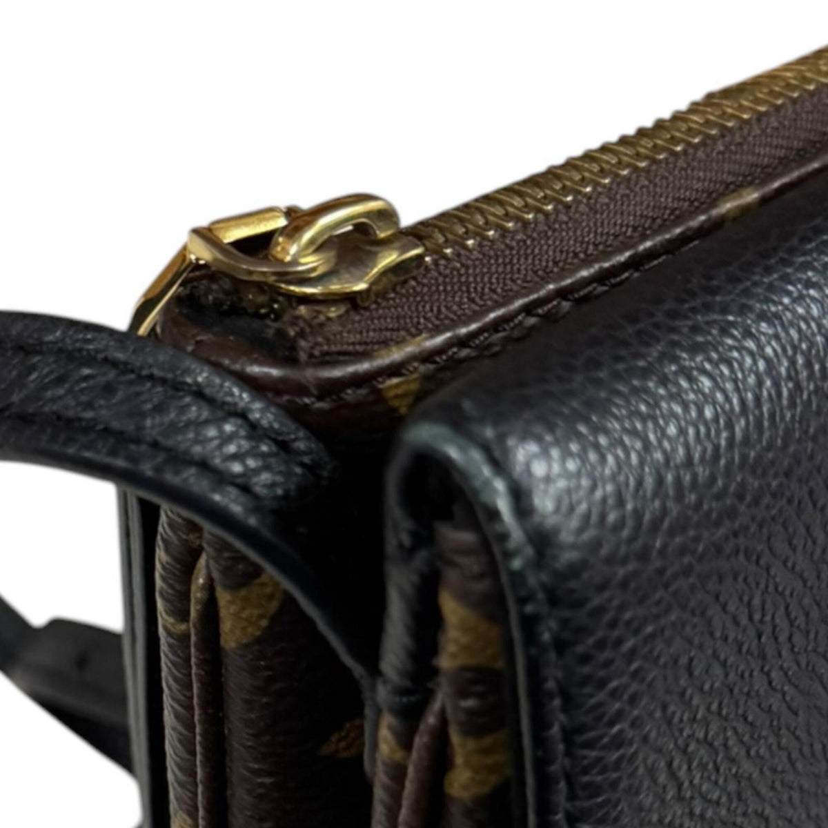 Louis Vuitton Black Brown Noir Monogram Canvas Shoulder Bag (Pre-Owned)