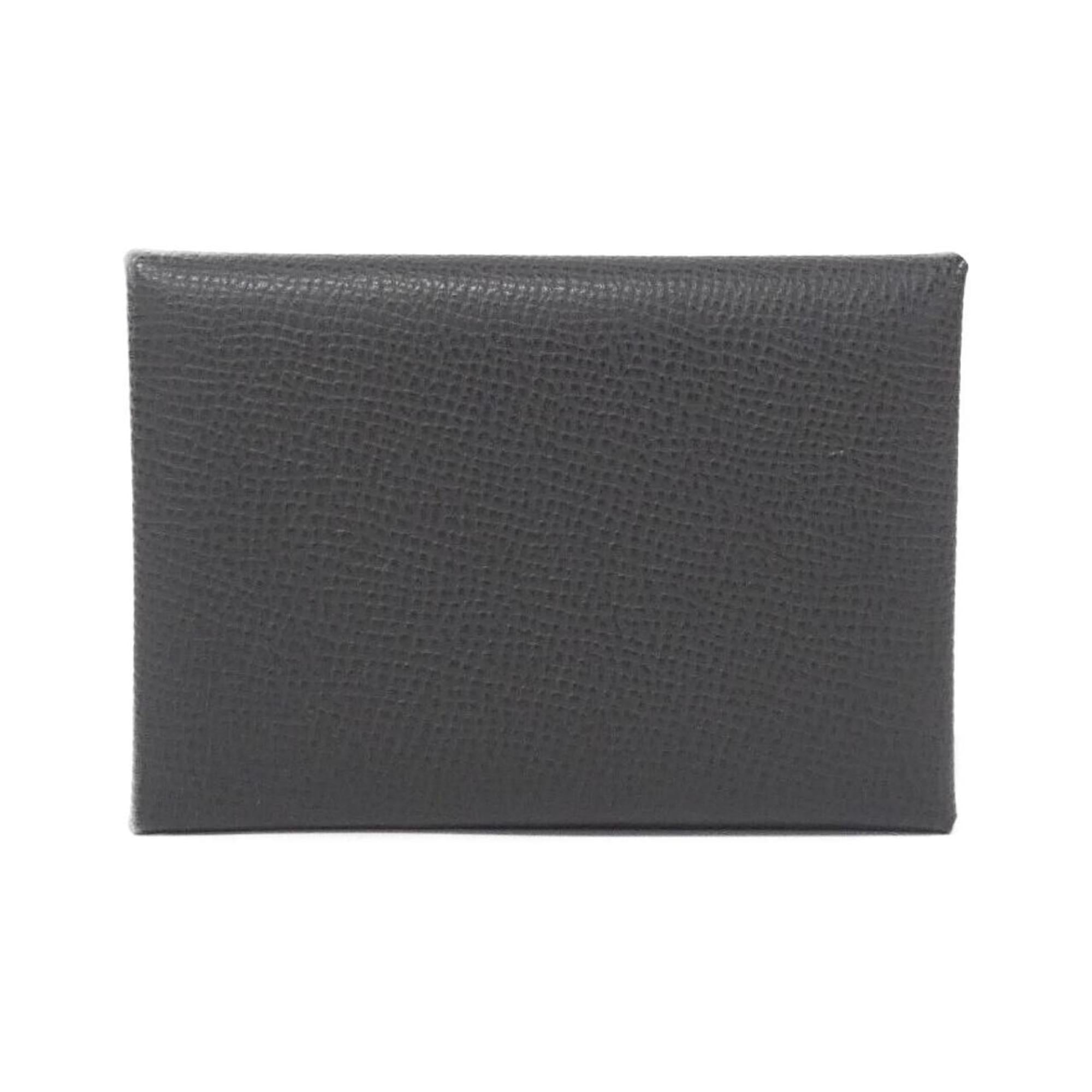 Hermes Dark Gray Graphite Epsom Leather Coin Purse/Coin Case (Pre-Owned)