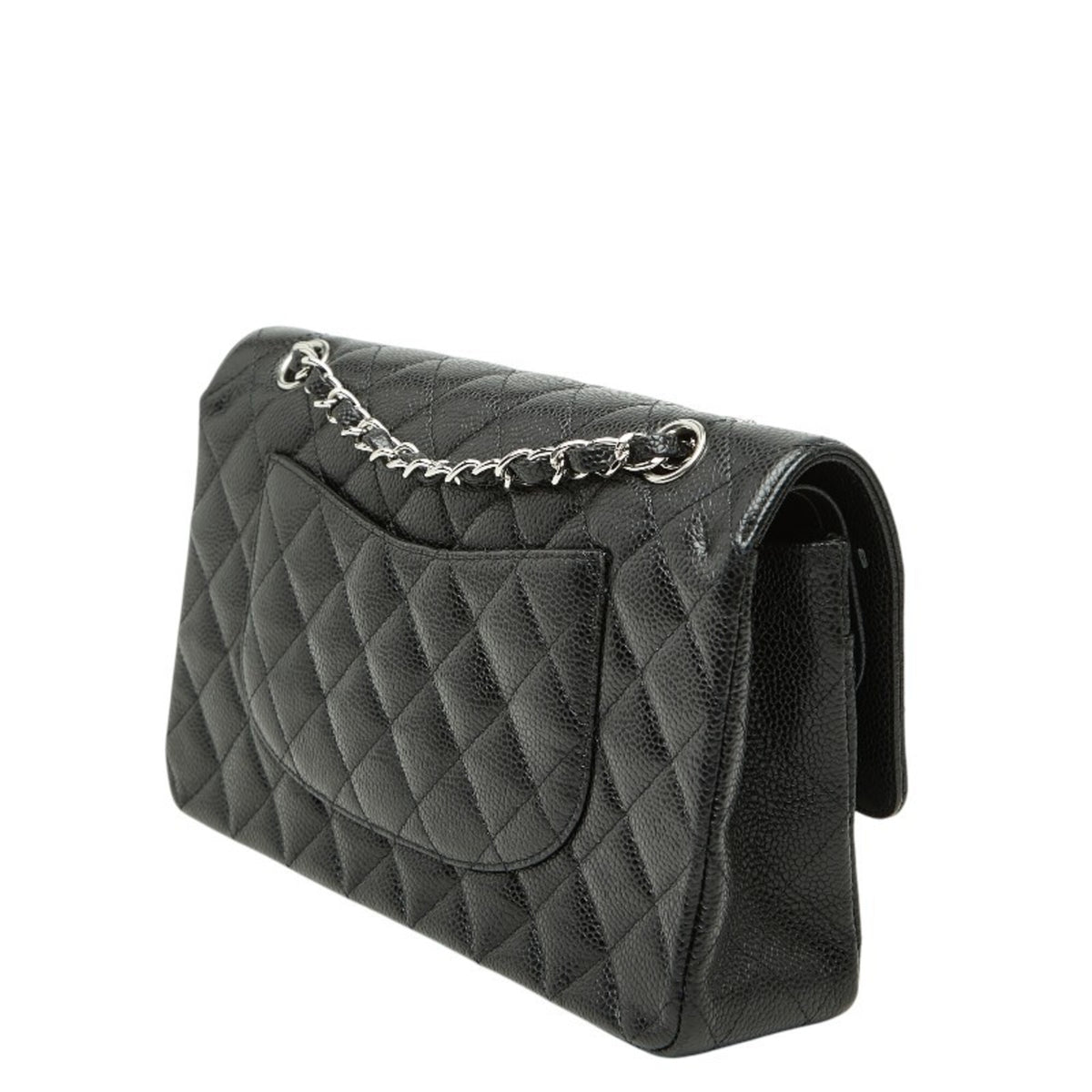 Chanel Black Grained Calfskin Shoulder Bag (Pre-Owned)