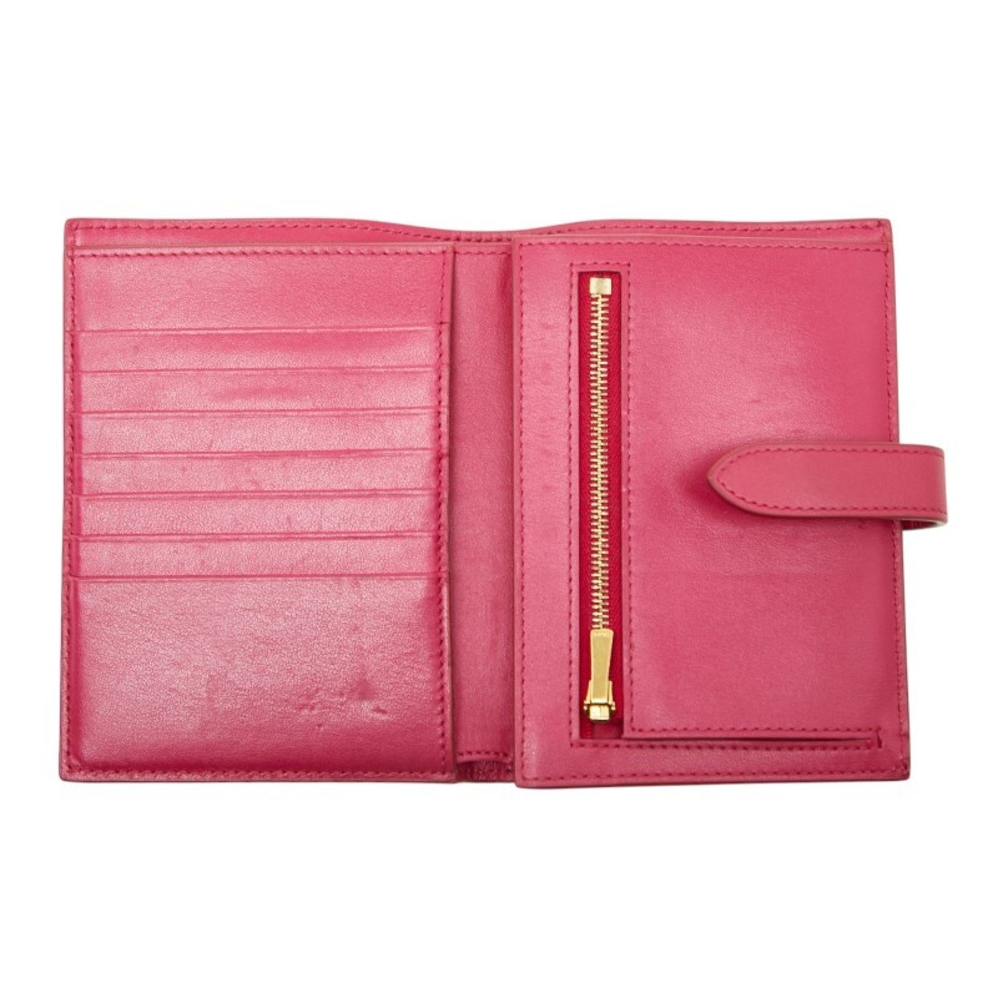 Celine Pink Leather Wallet (Bi-Fold) (Pre-Owned)