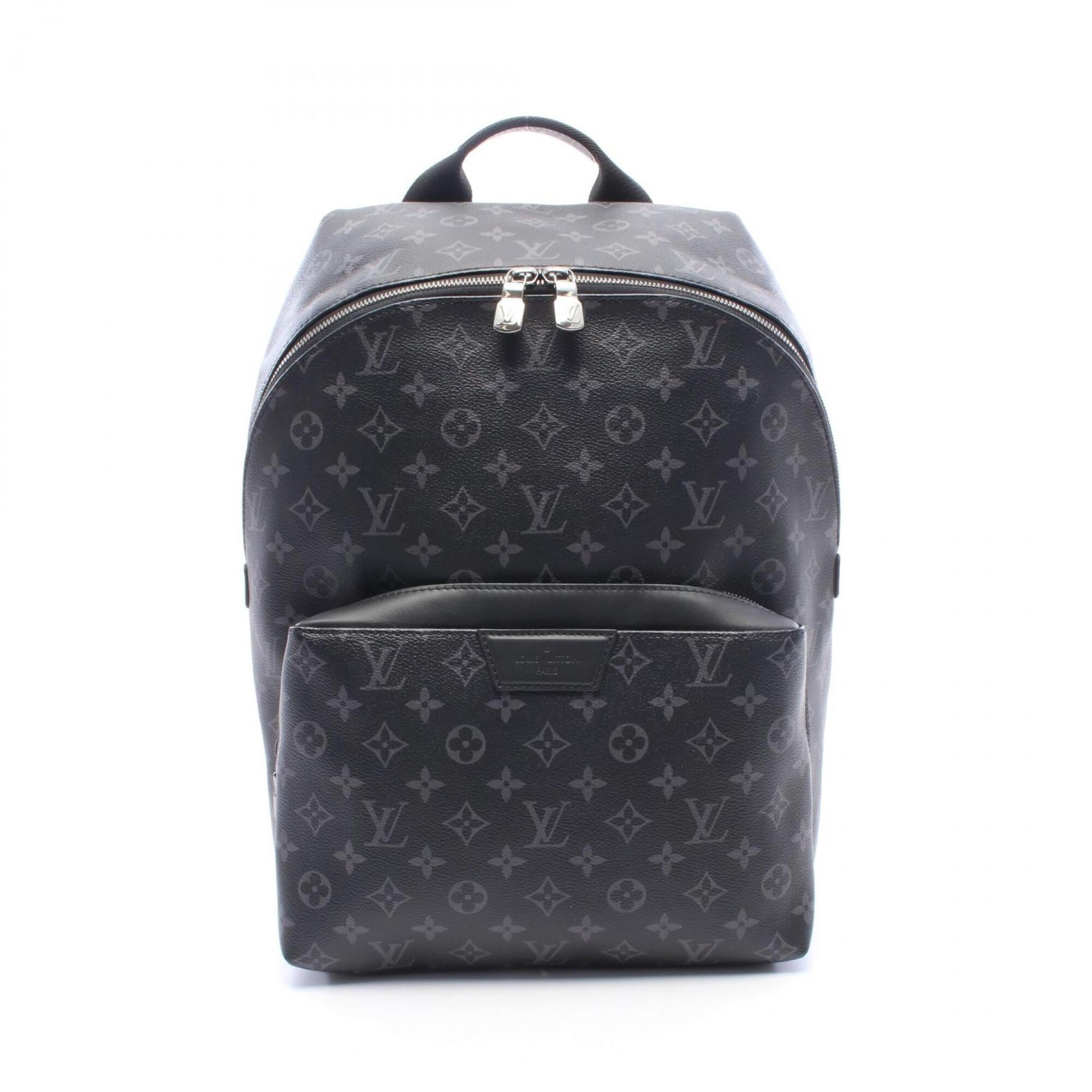 Louis Vuitton Black Monogram Eclipse Coated Canvas Leather Backpack Handbag (Pre-Owned)