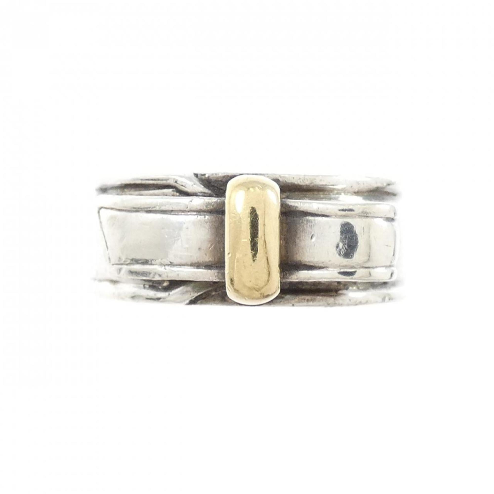 Hermes Silver 925 Band Ring (Pre-Owned)