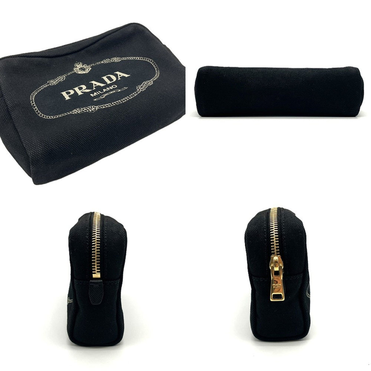 Prada Black Canapa Pouch (Pre-Owned)