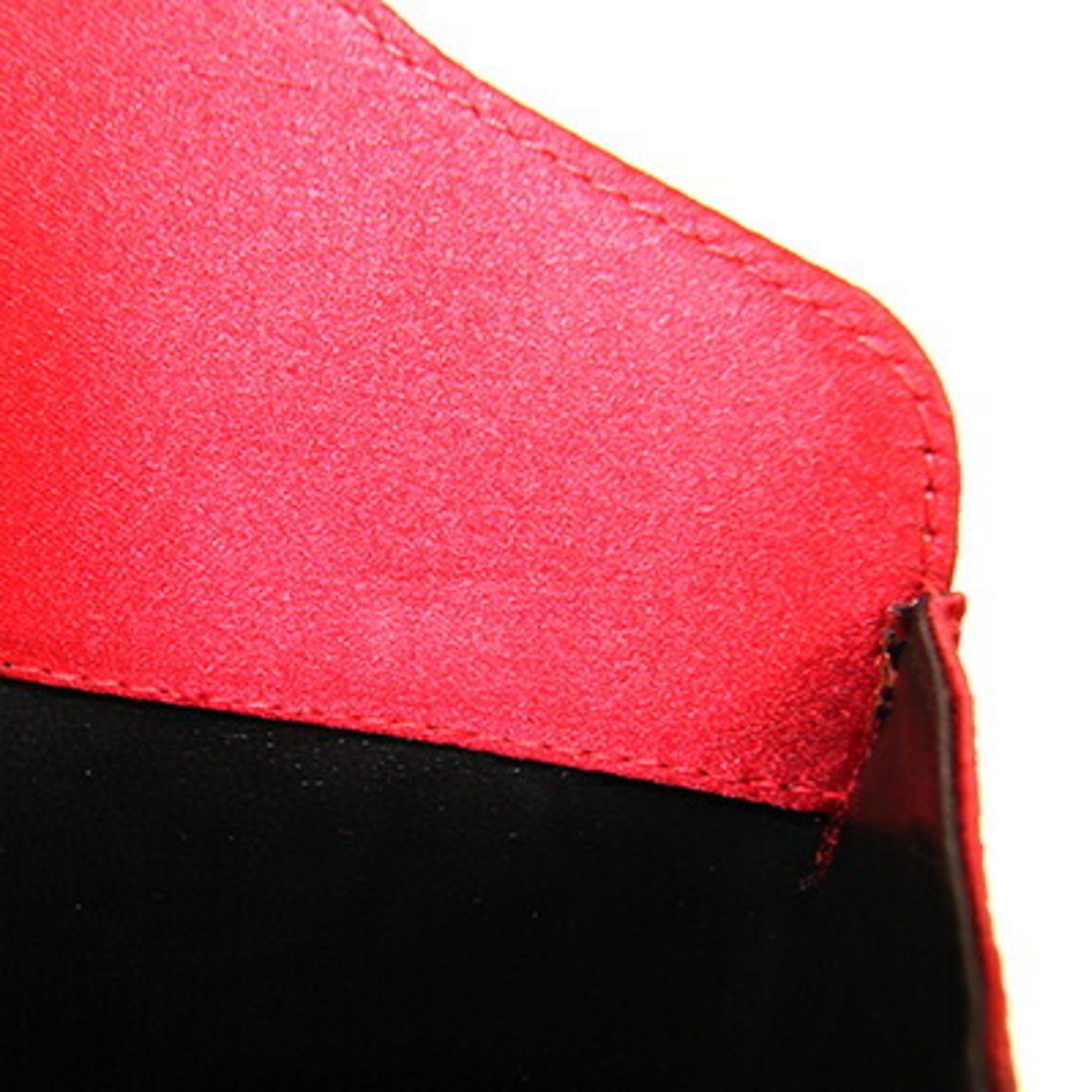 Salvatore Ferragamo Brown Red Color Satin Shoulder Bag (Pre-Owned)