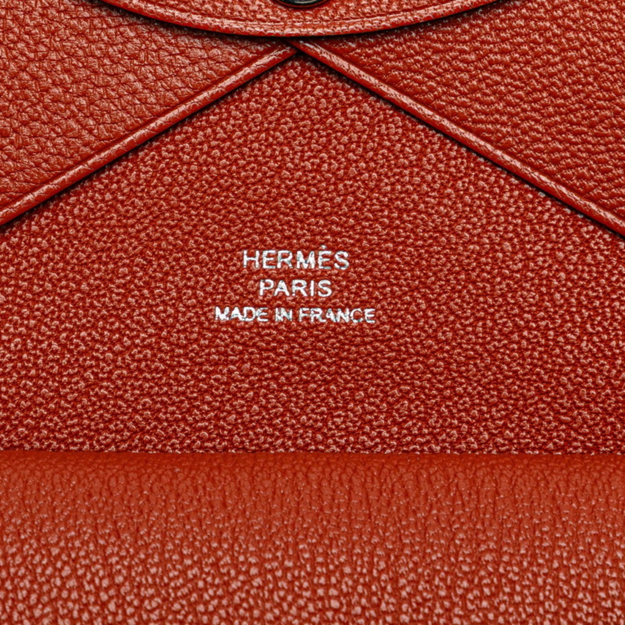 Hermes Brown Chevre Leather Coin Purse/Coin Case (Pre-Owned)