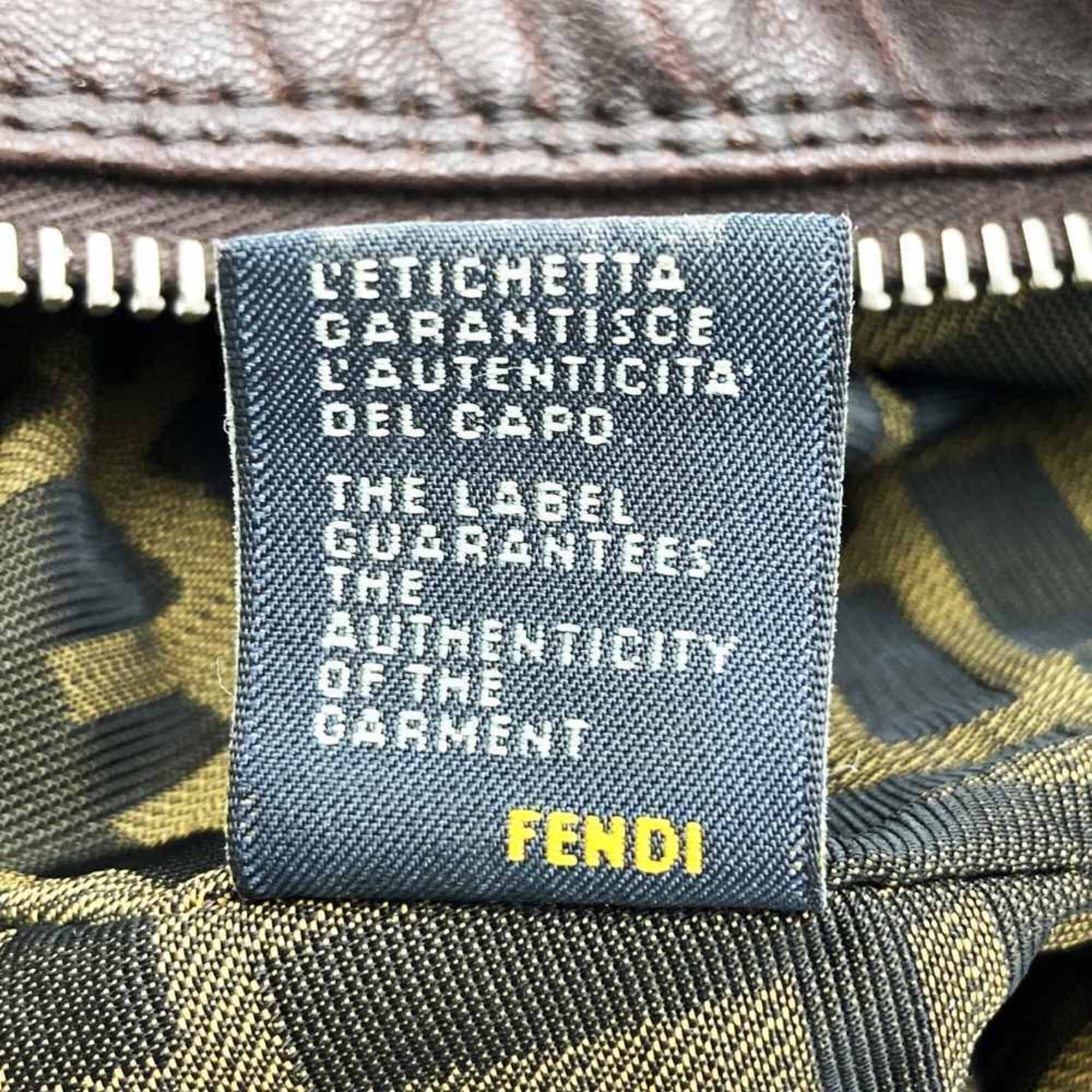 Fendi Spy Brown Leather Handbag (Pre-Owned)