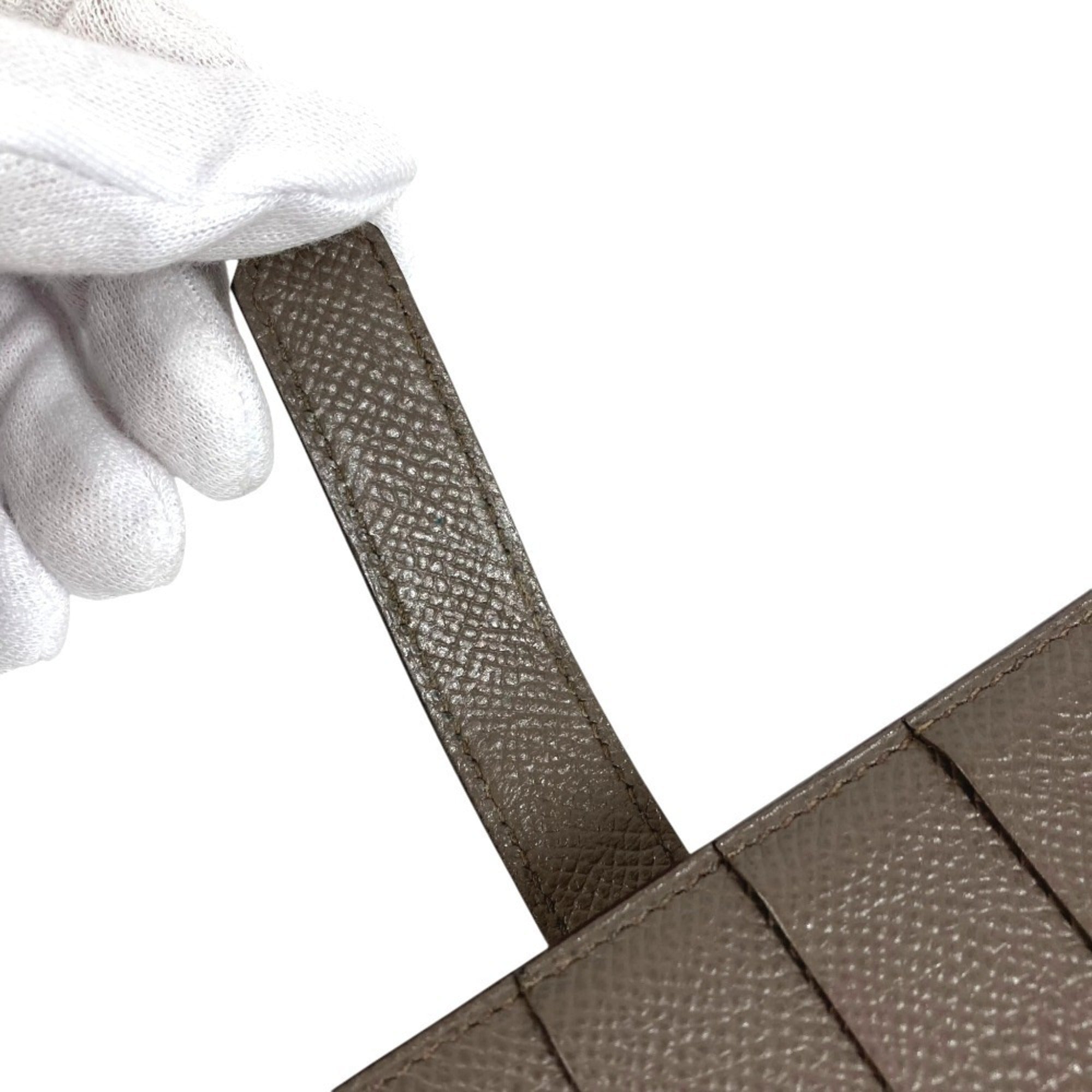 Hermes Gray Epsom Leather Long Wallet (Bi-Fold) (Pre-Owned)