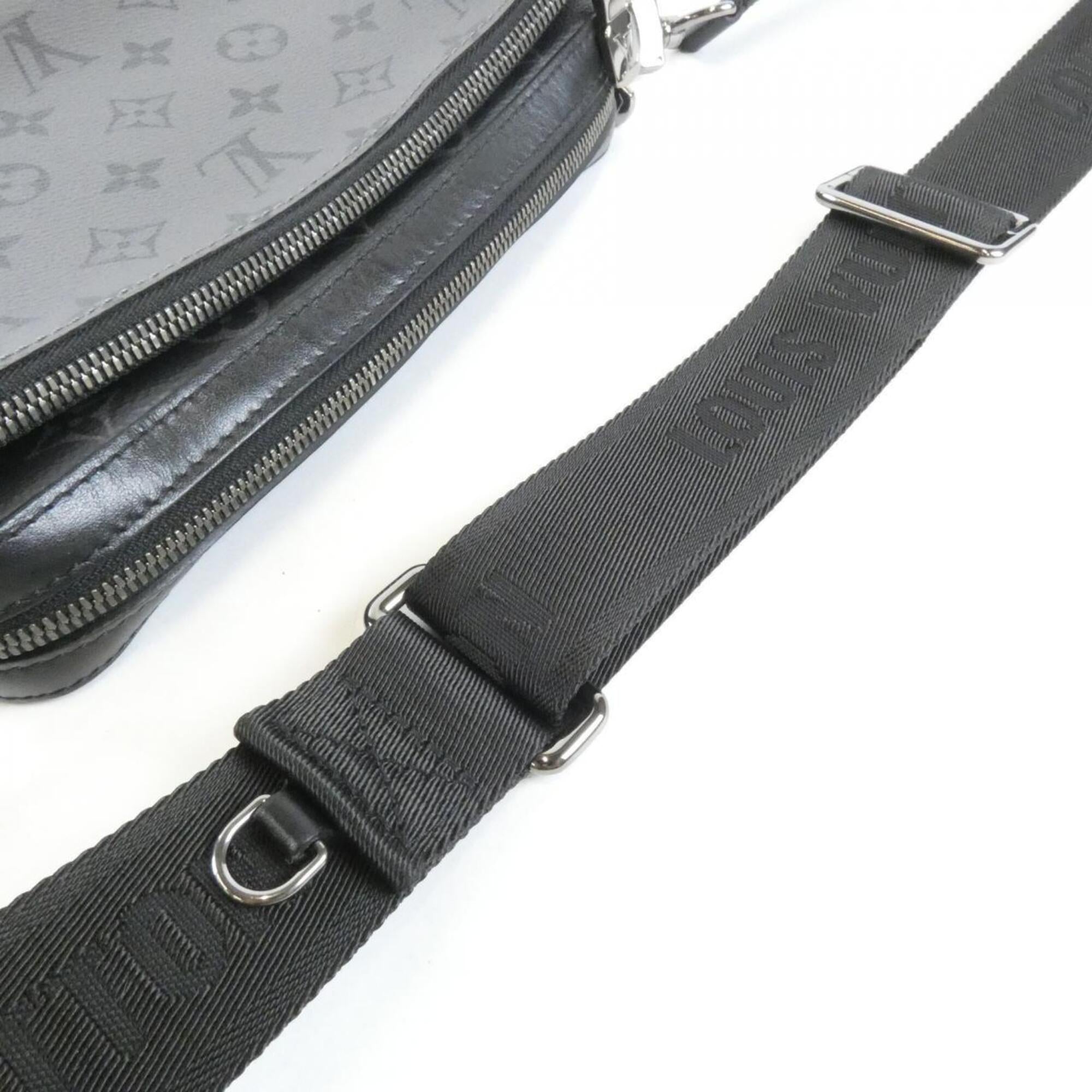 Louis Vuitton Monogram Eclipse Black Gris Coated Canvas Pouch Shoulder Bag (Pre-Owned)