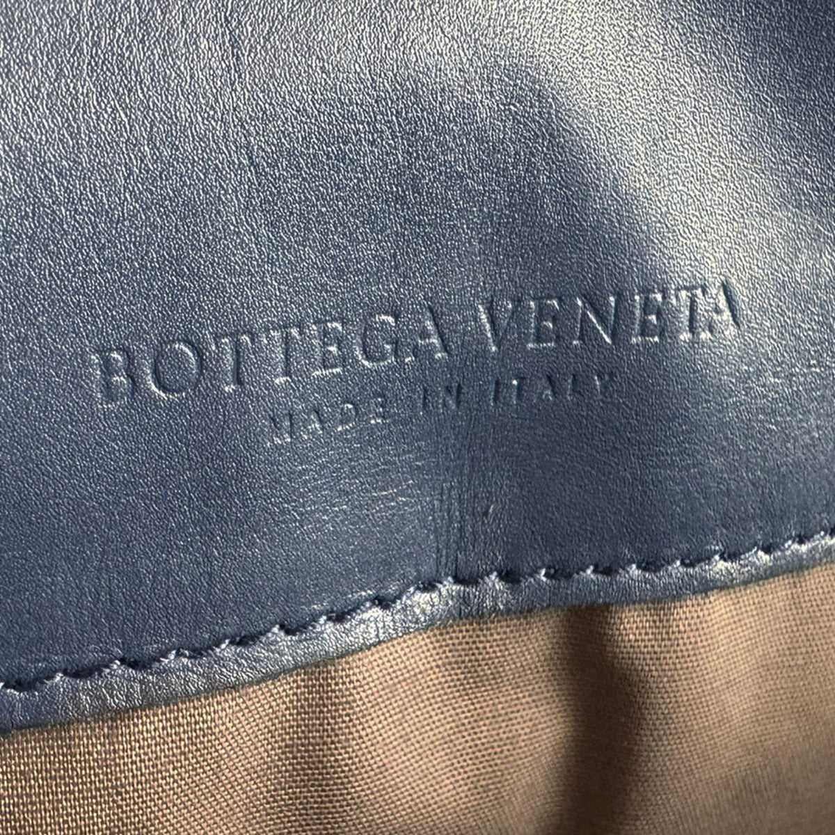Bottega Veneta Navy Leather Backpack (Pre-Owned)
