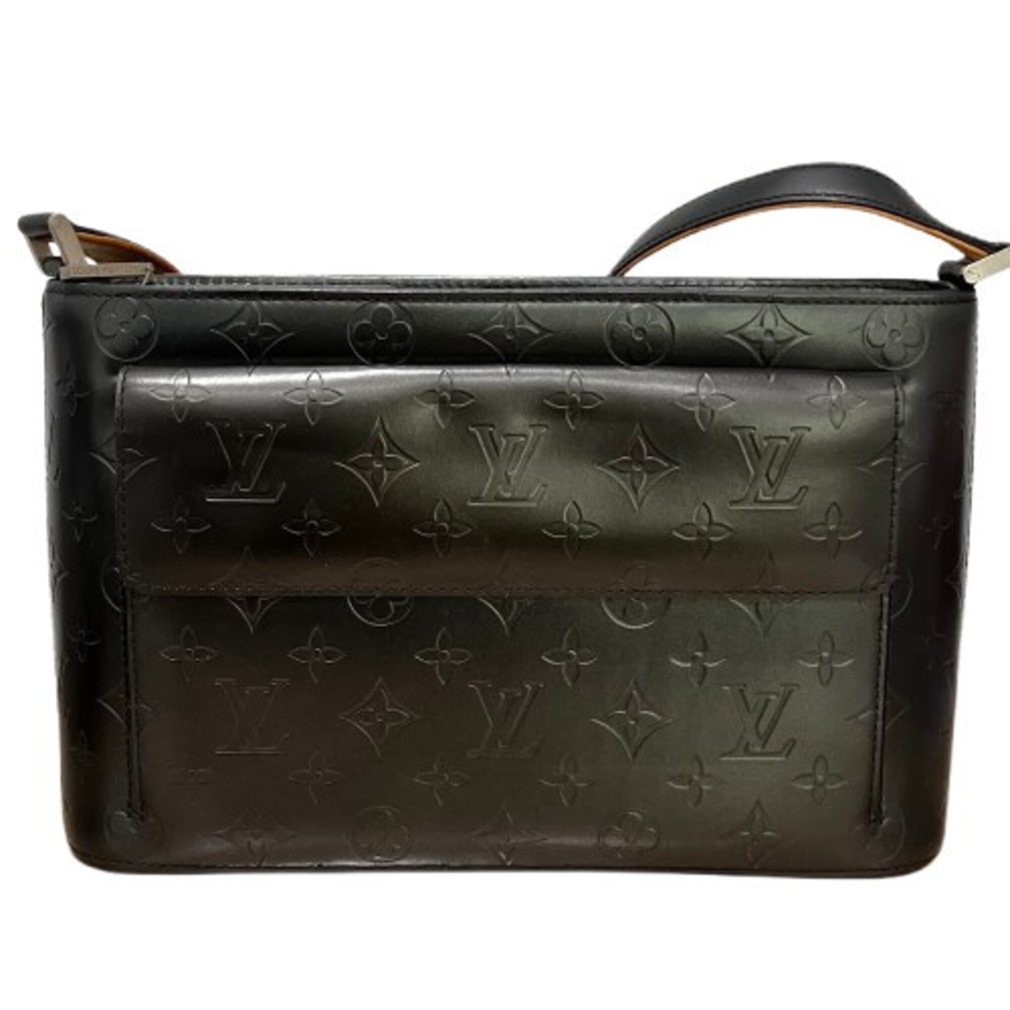 Louis Vuitton Black Leather Shoulder Bag (Pre-Owned)