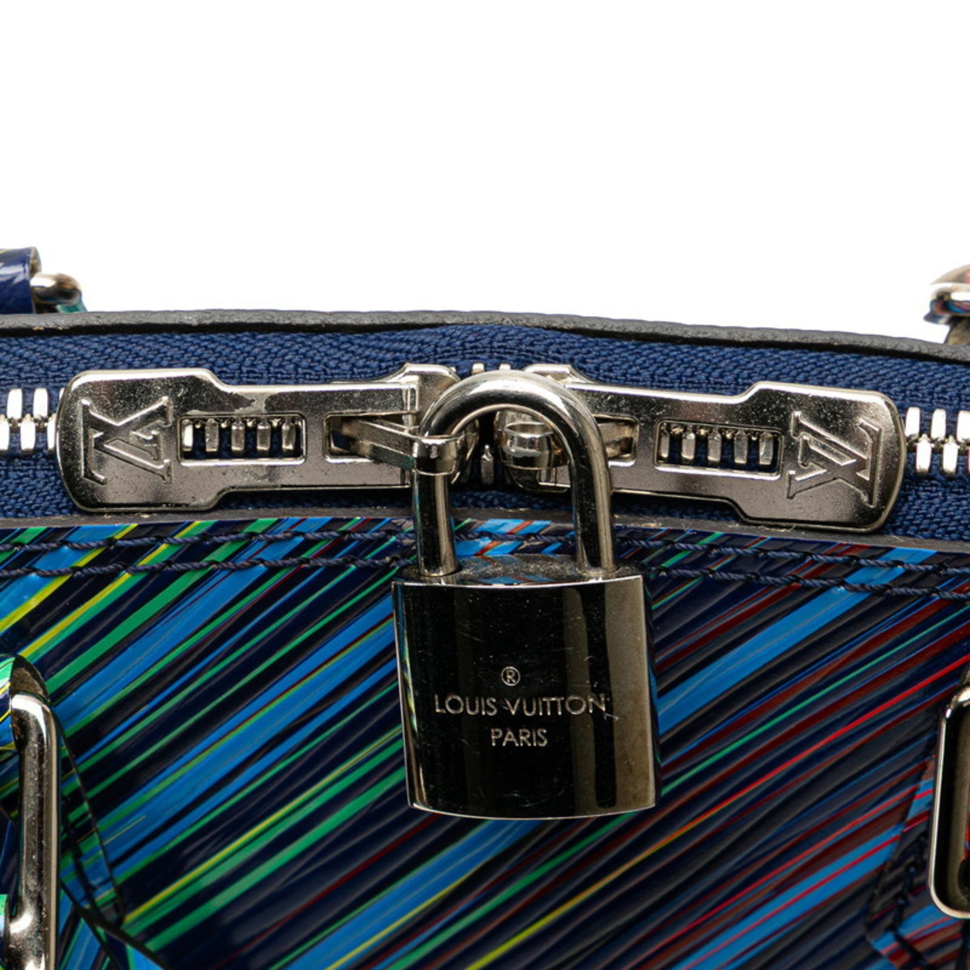 Louis Vuitton Blue Multi-Color Leather Handbag Shoulder Bag (Pre-Owned)