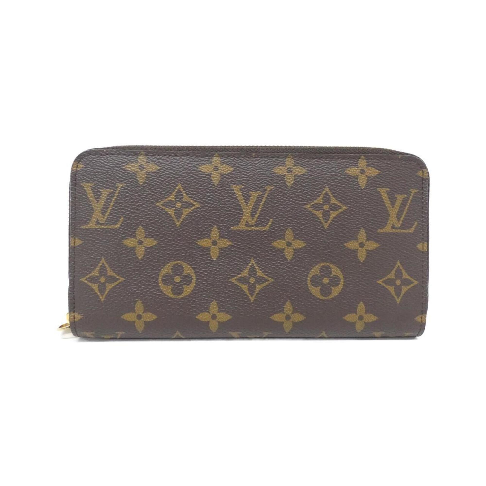 Louis Vuitton Marron Coated Canvas Long Wallet (Bi-Fold) (Pre-Owned)