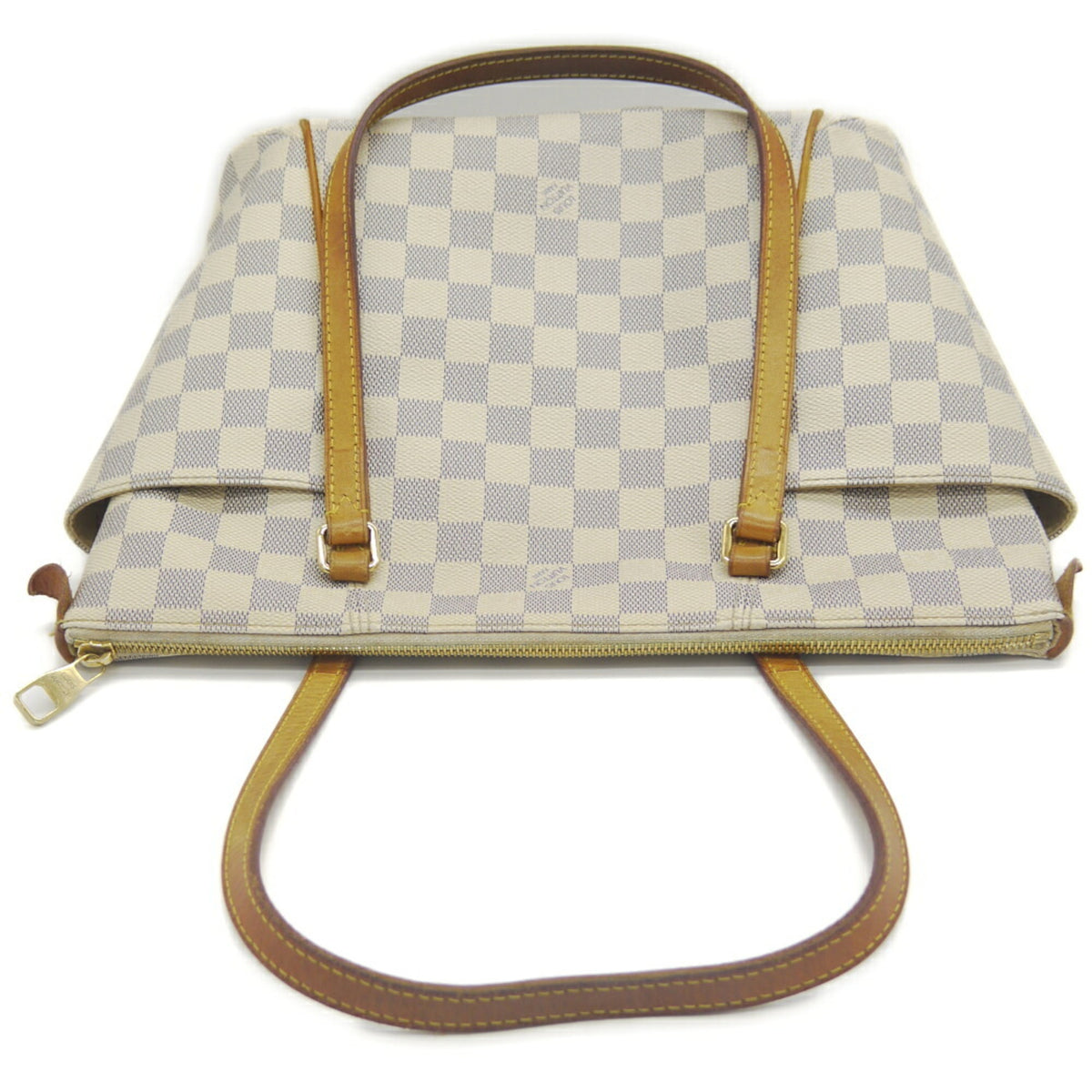 Louis Vuitton White Damier Azur Handbag Tote Bag (Pre-Owned)