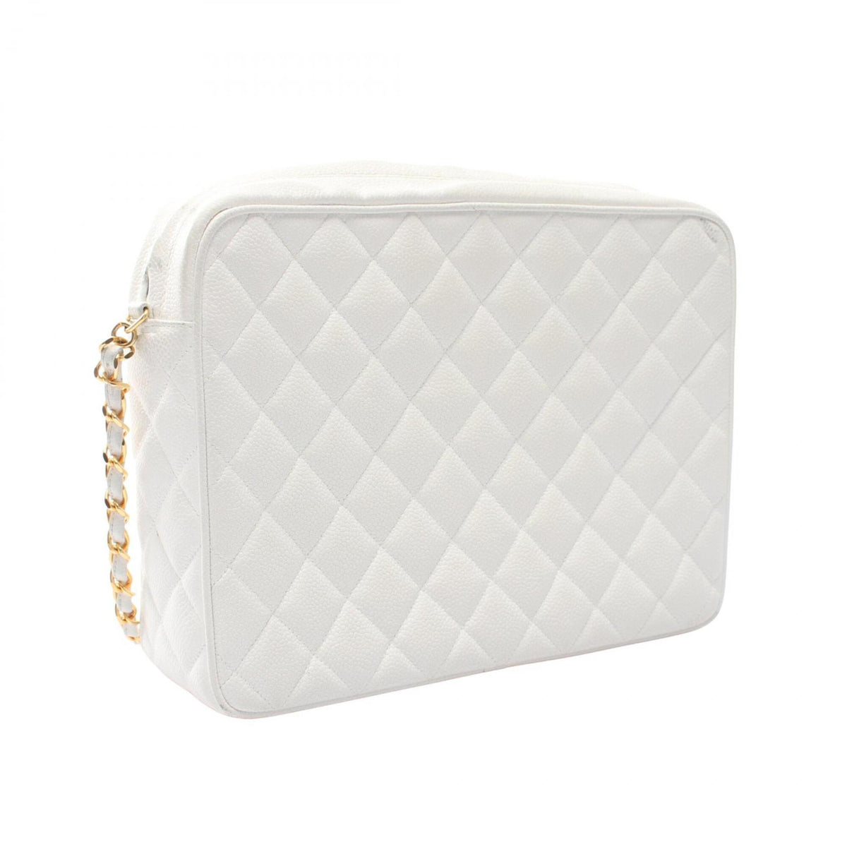 Chanel White Grained Calfskin Handbag Shoulder Bag (Pre-Owned)