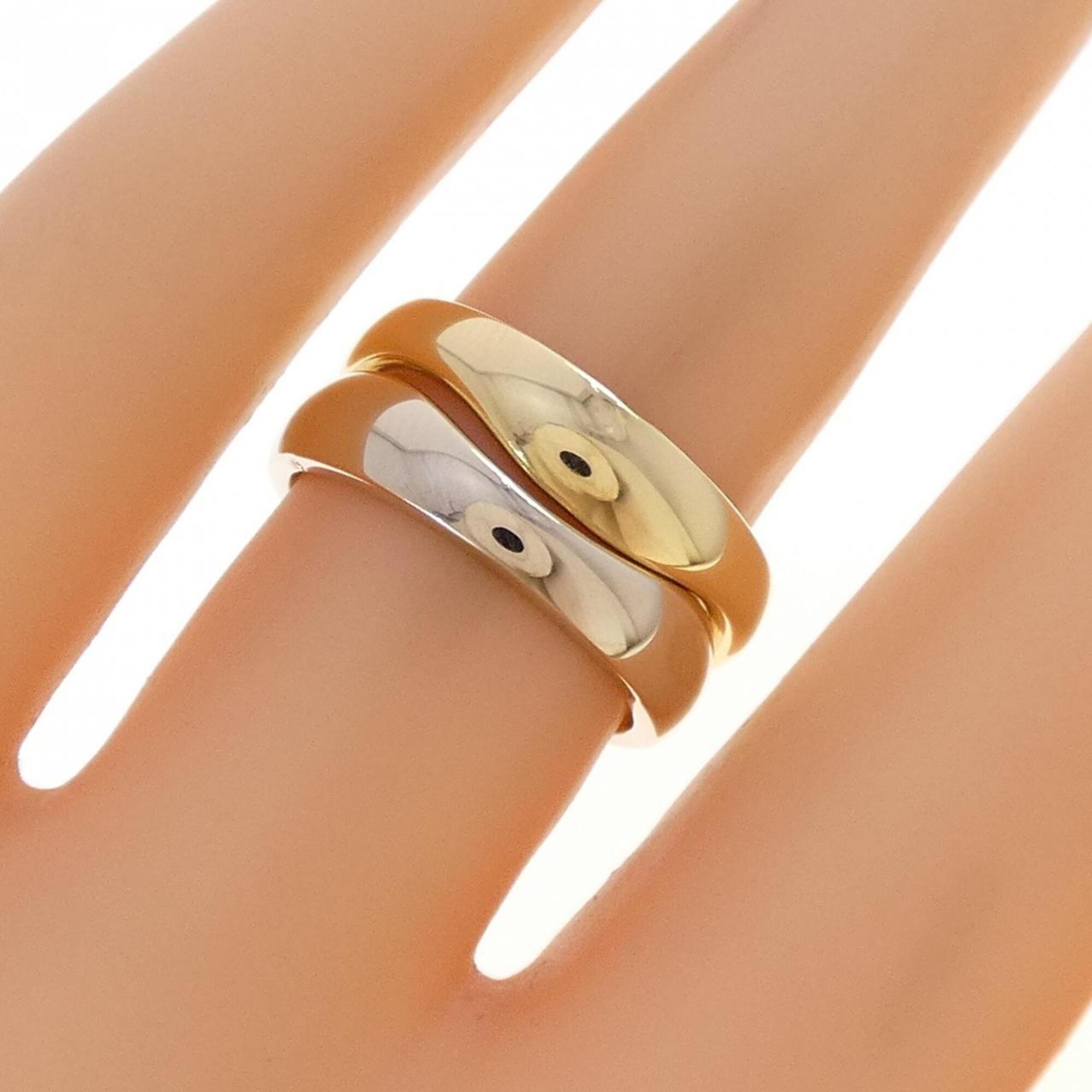 Cartier Yellow Gold (18K) White Gold (18K) Band Ring (Pre-Owned)