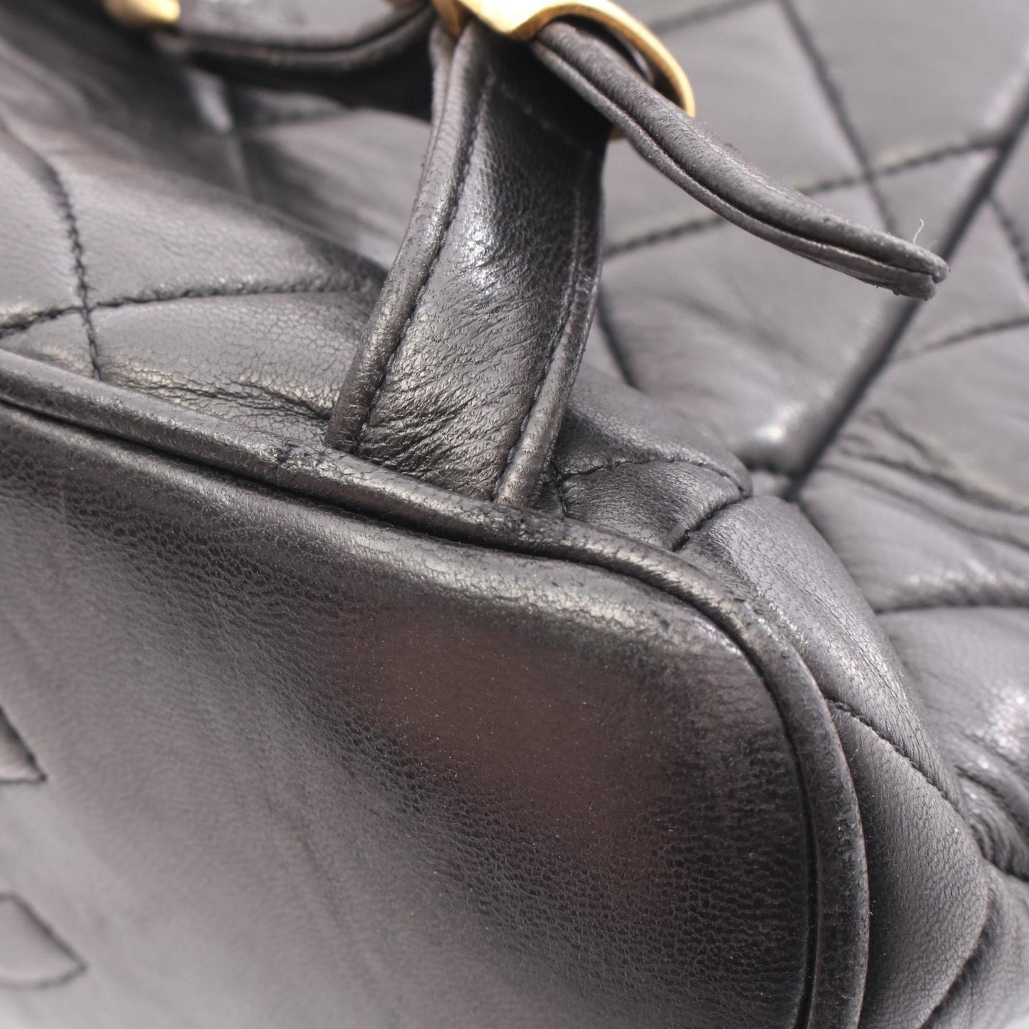 Chanel Black Leather Backpack (Pre-Owned)