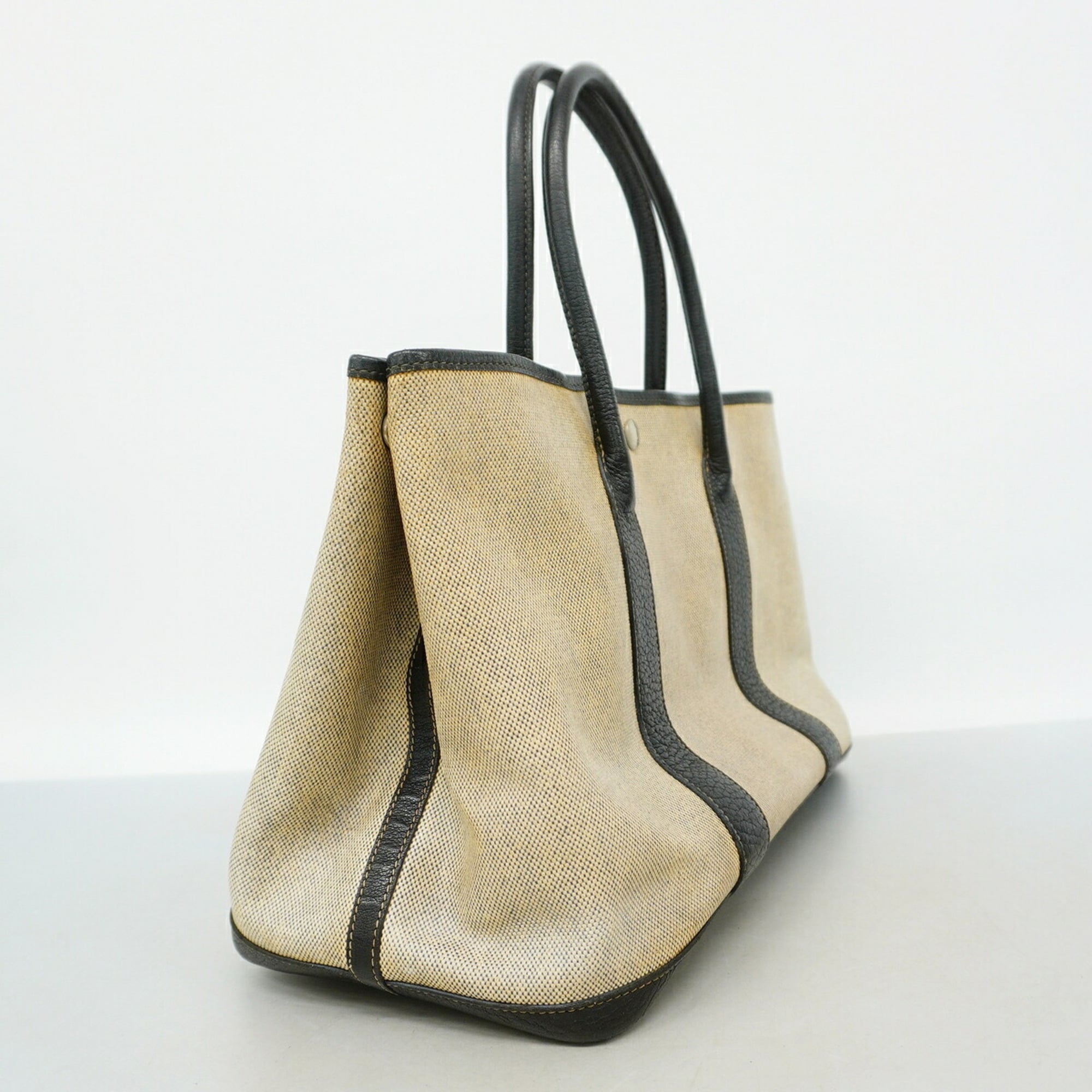 Hermes Black Toile H Tote Bag (Pre-Owned)