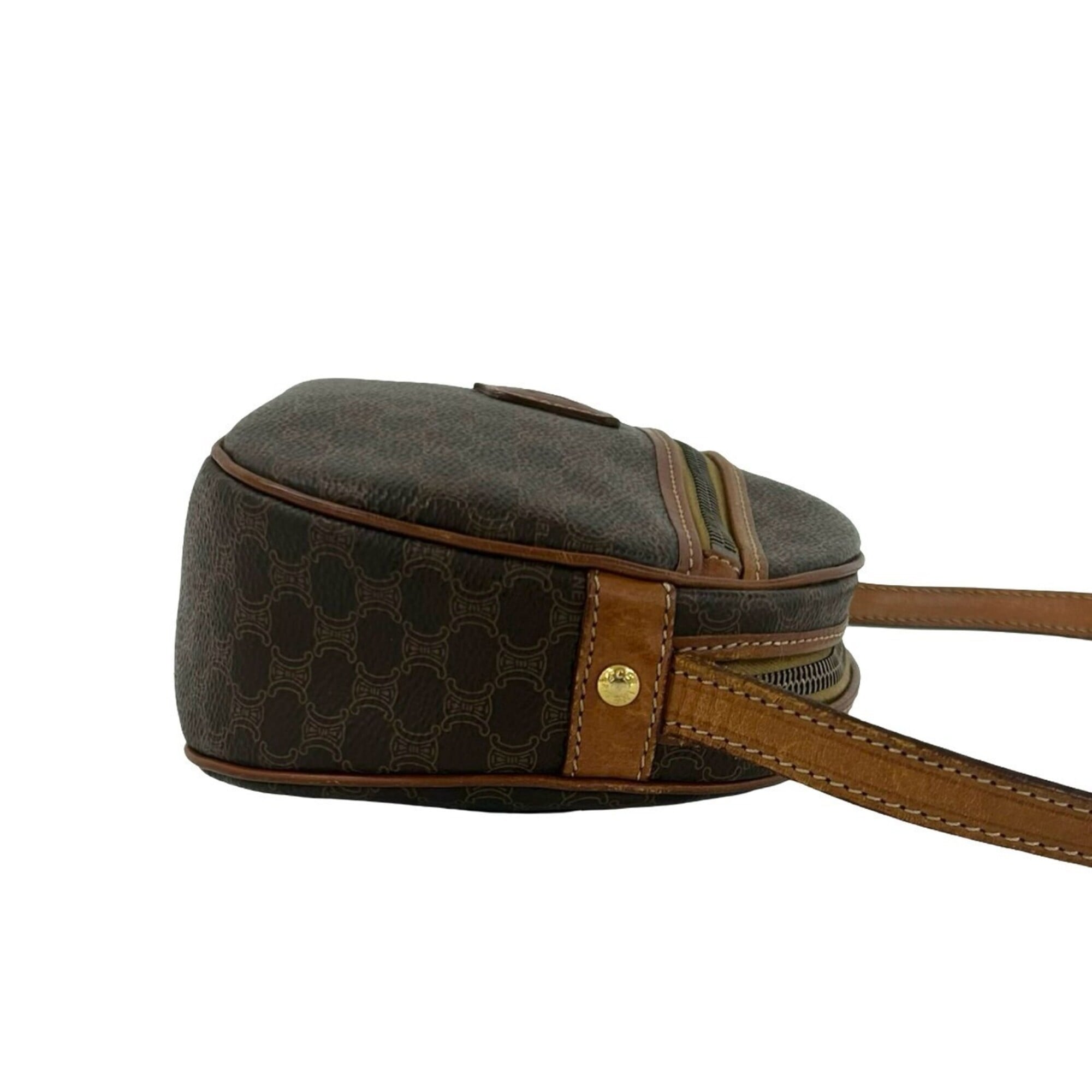Celine Brown Leather Pvc Pochette Shoulder Bag (Pre-Owned)