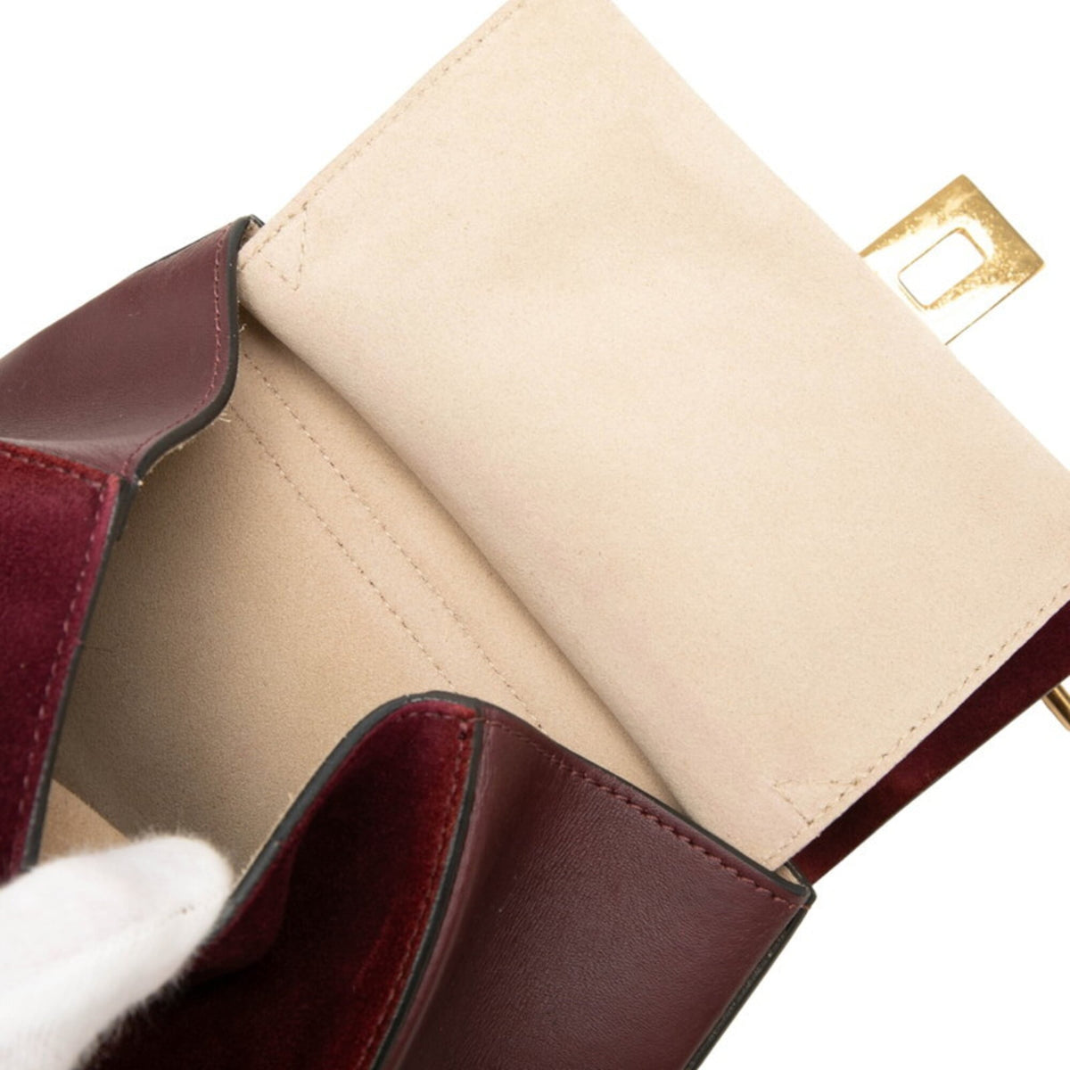 Chloé Bordeaux Suede Leather Shoulder Bag (Pre-Owned)