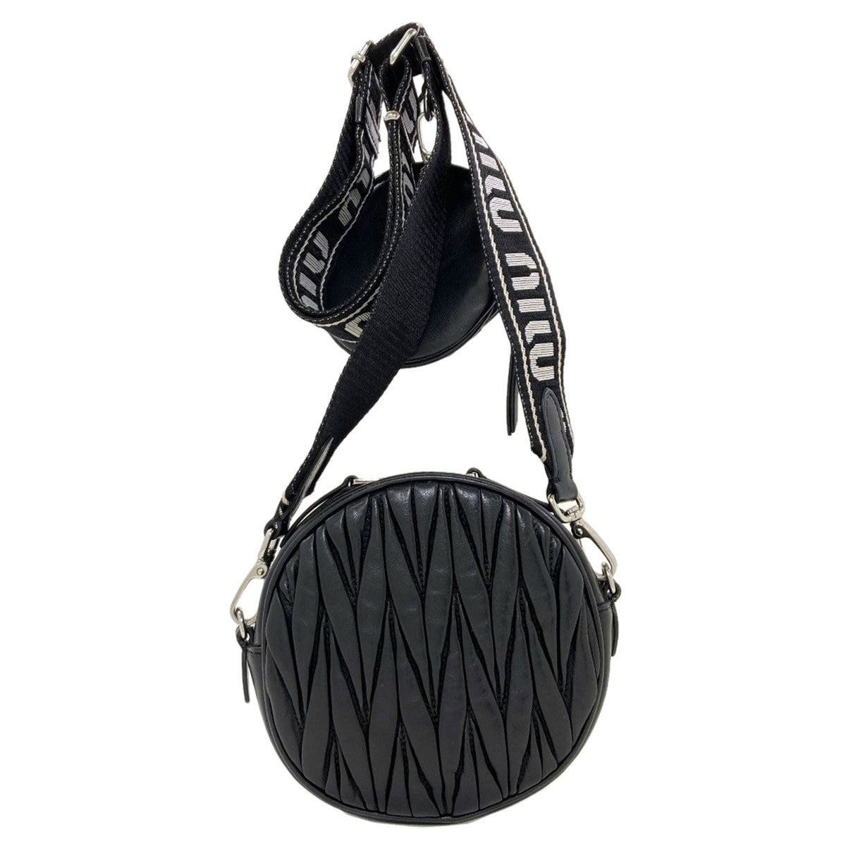 Miu Miu Black Leather Pouch Shoulder Bag (Pre-Owned)