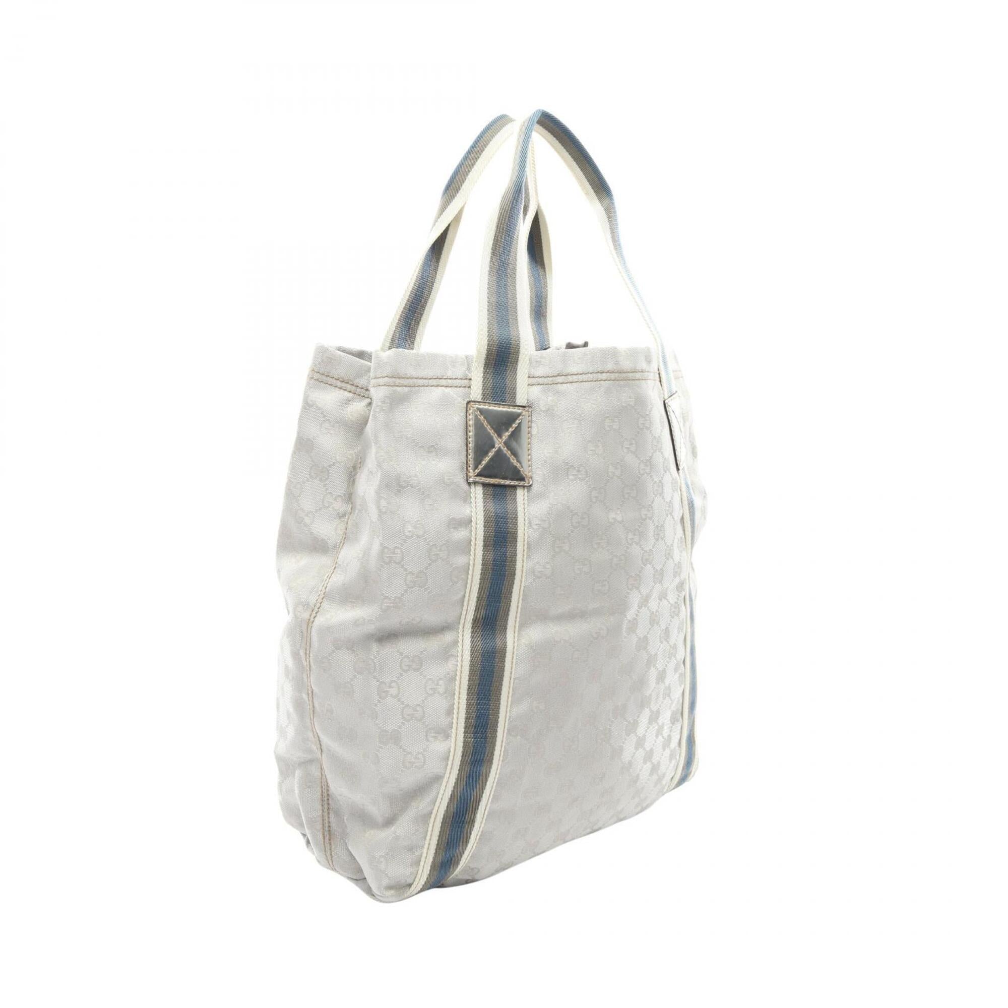 Gucci Multi-Color Silver Canvas Tote Bag (Pre-Owned)