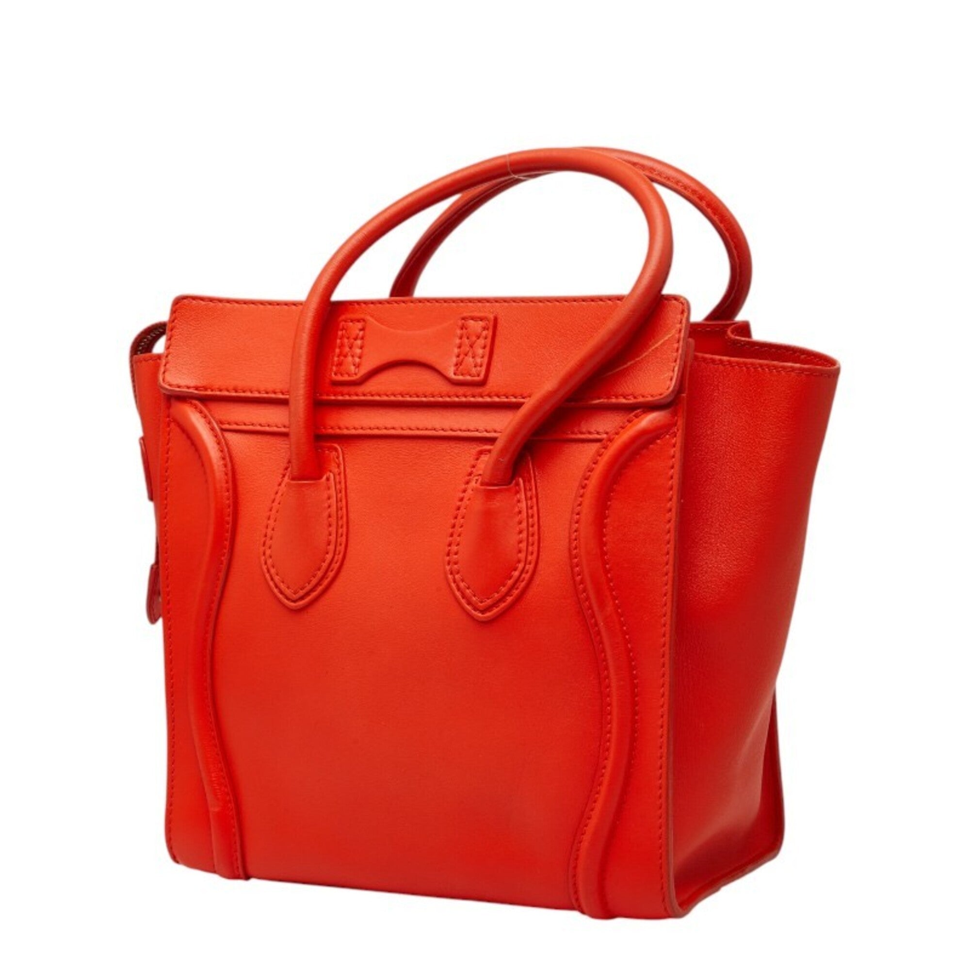 Celine Orange Leather Handbag (Pre-Owned)
