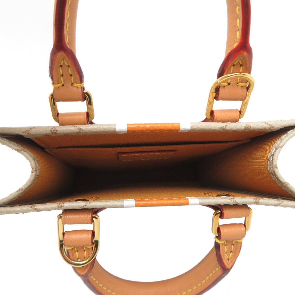 Louis Vuitton Beige Ochre Canvas Handbag (Pre-Owned)