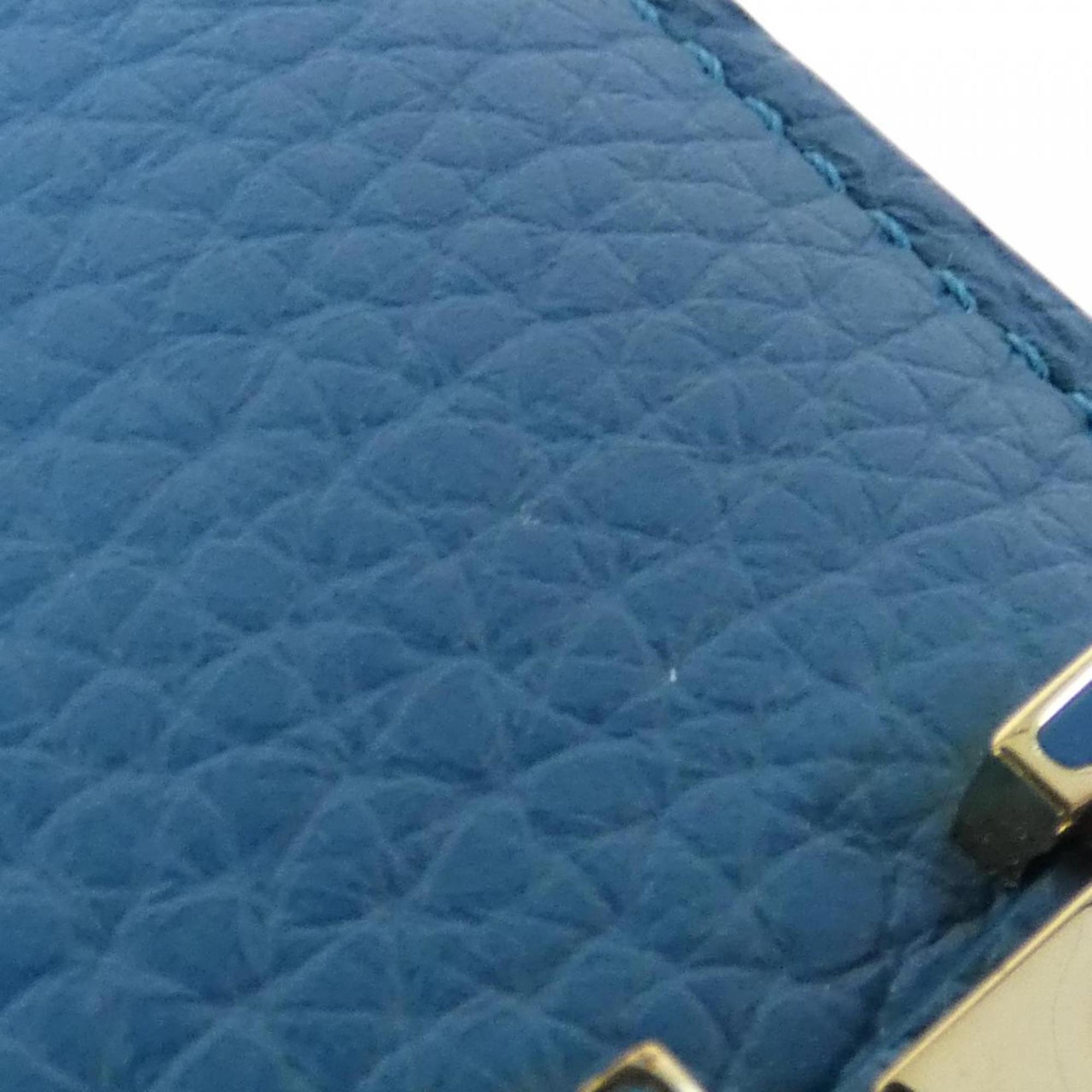 Louis Vuitton Blue Leather Long Wallet (Bi-Fold) (Pre-Owned)