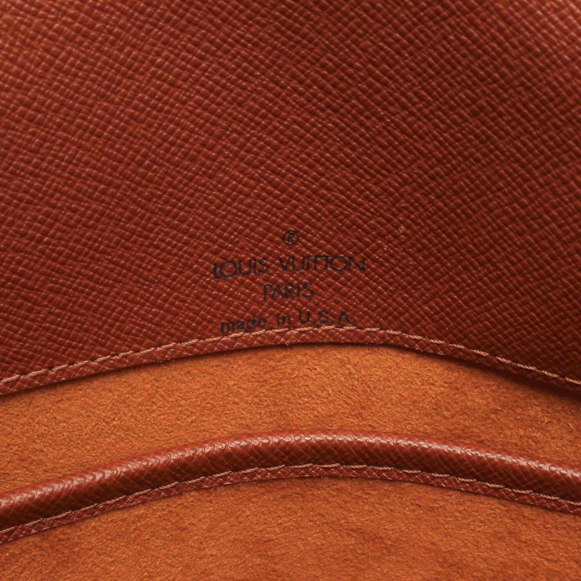 Louis Vuitton Brown Coated Canvas Leather Handbag Shoulder Bag (Pre-Owned)