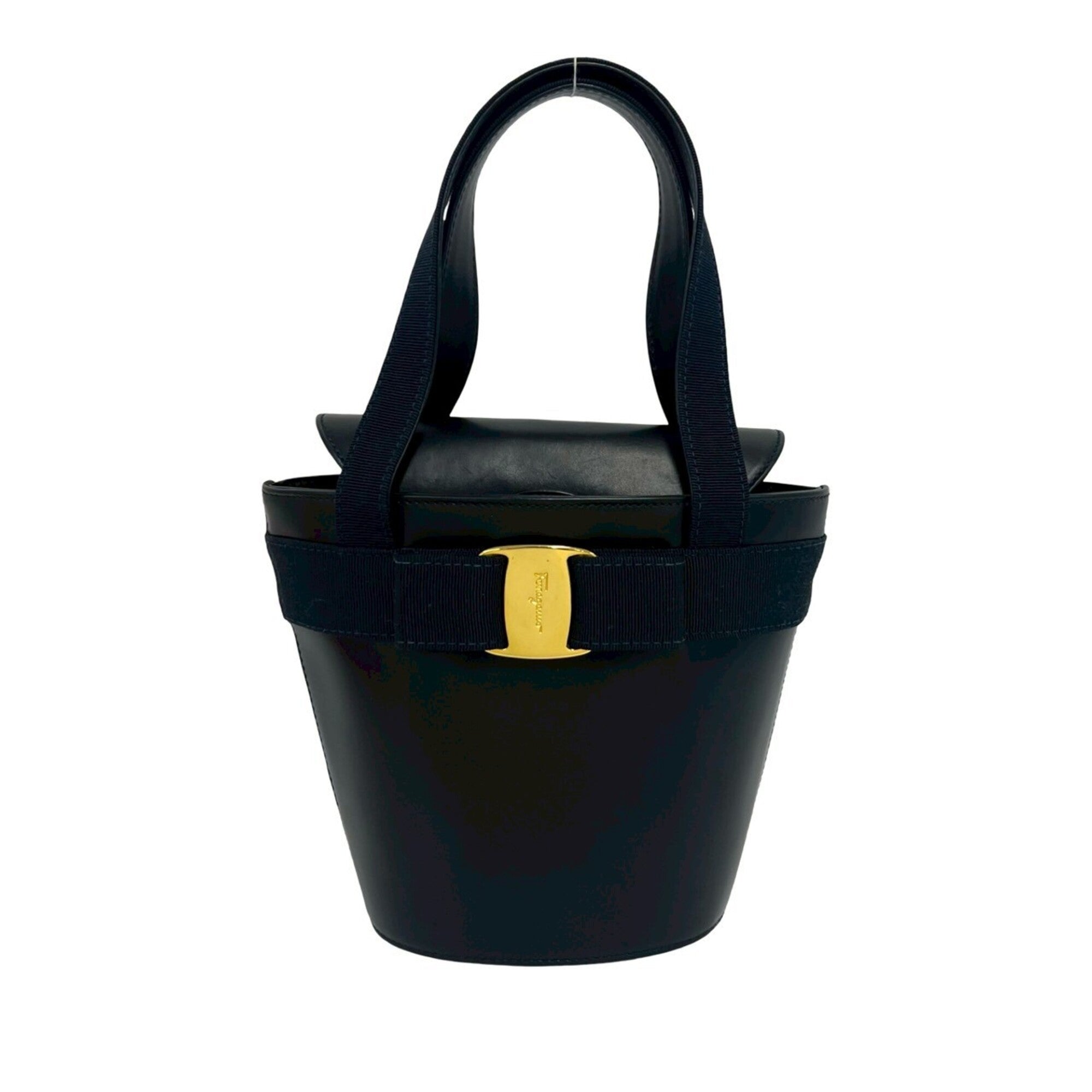 Salvatore Ferragamo Navy Leather Handbag (Pre-Owned)
