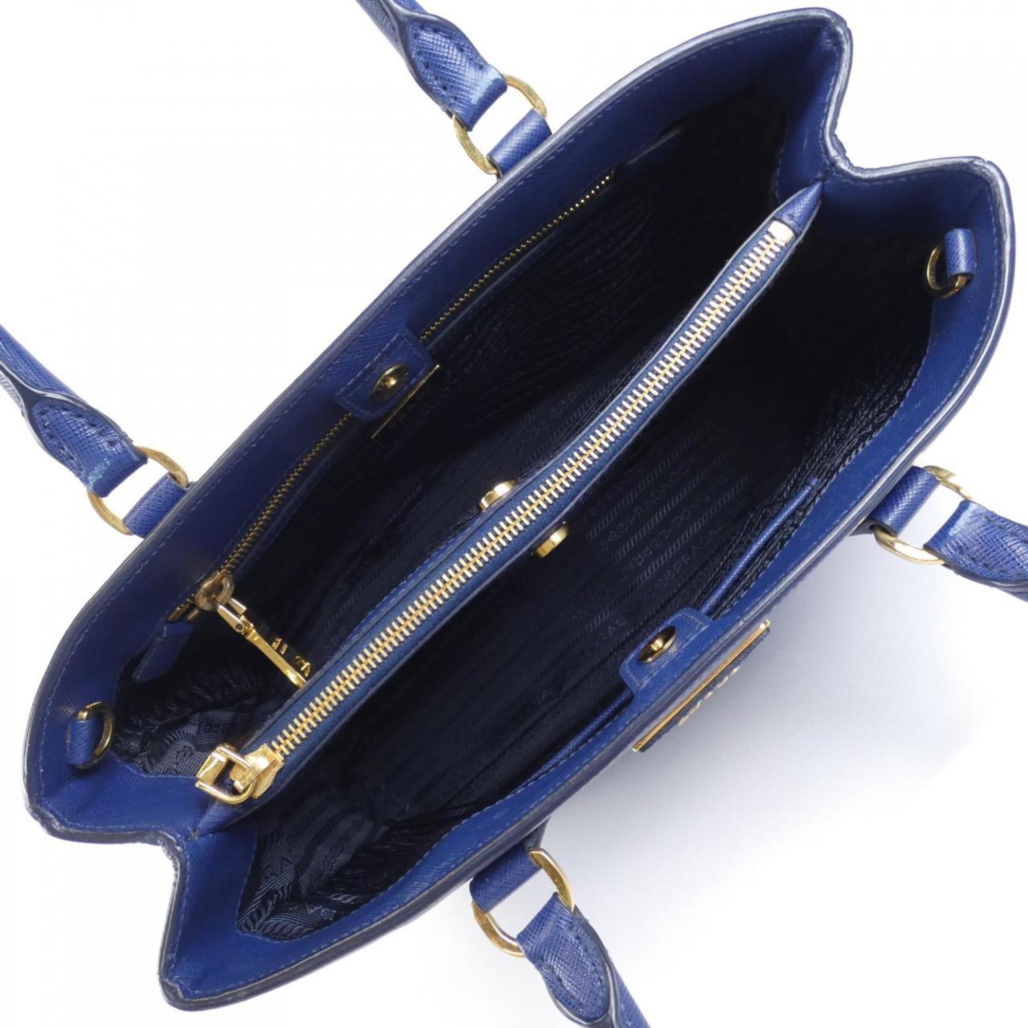 Prada Bluette Saffiano Lux Handbag (Pre-Owned)
