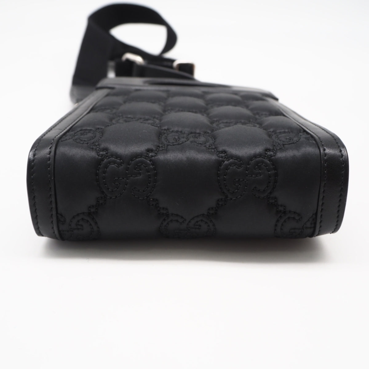 Gucci Black Purple Nylon Leather Shoulder Bag (Pre-Owned)