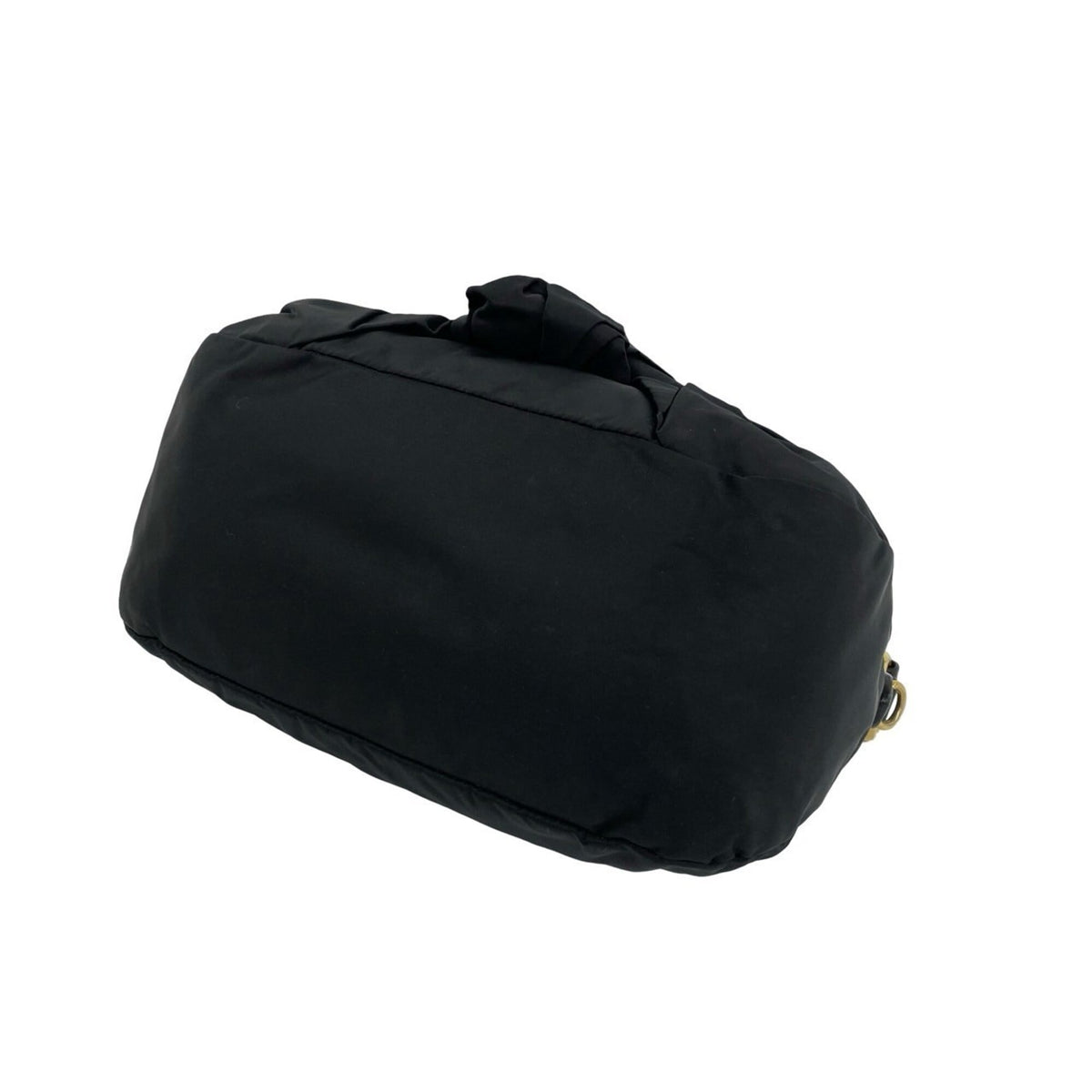 Prada Black Nylon Leather Handbag Shoulder Bag (Pre-Owned)